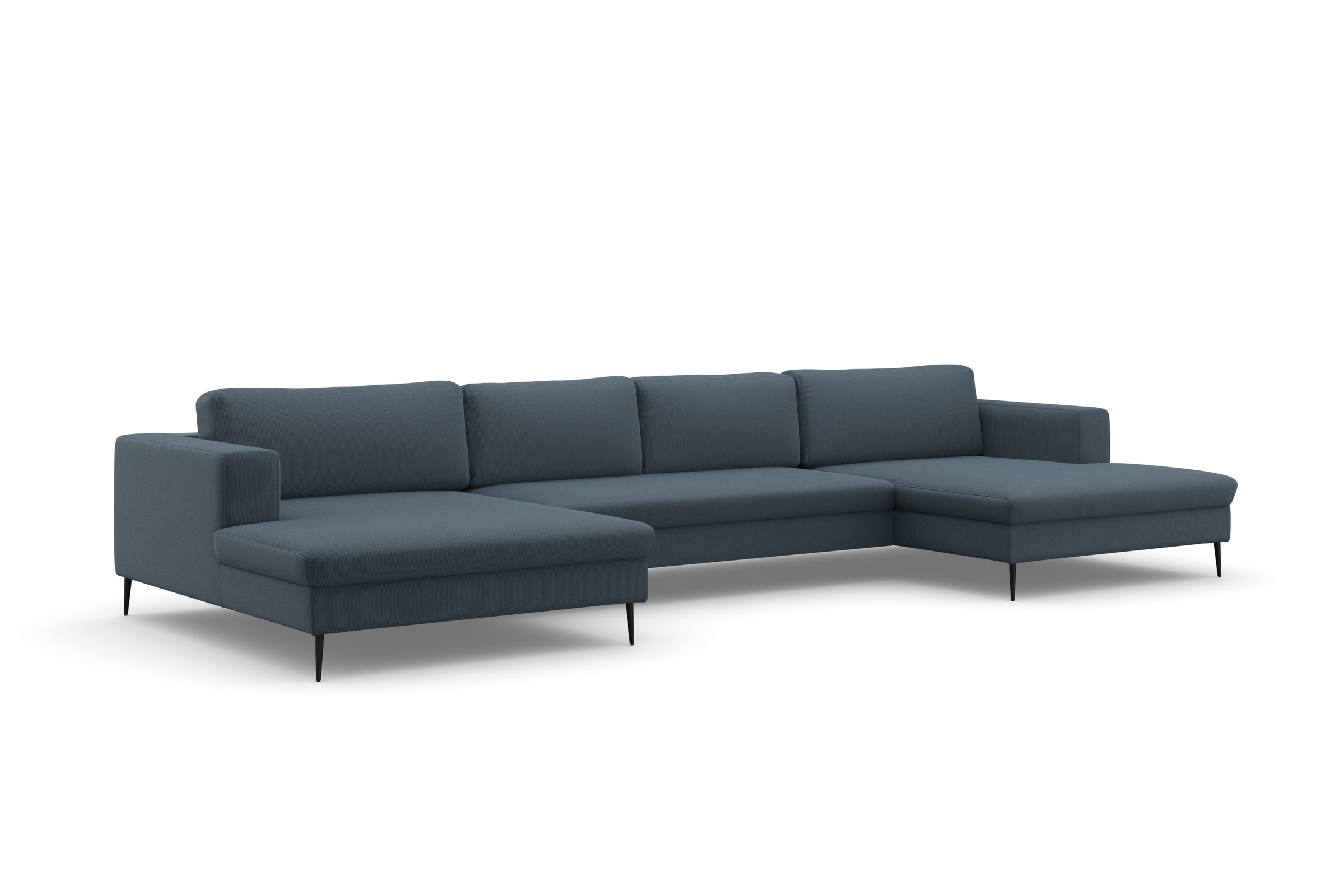 DOMO collection Wohnlandschaft »Modica U-Form«, XXL, in moderner Optik mit, 2 großzügigen Recamieren, auch in Cord
