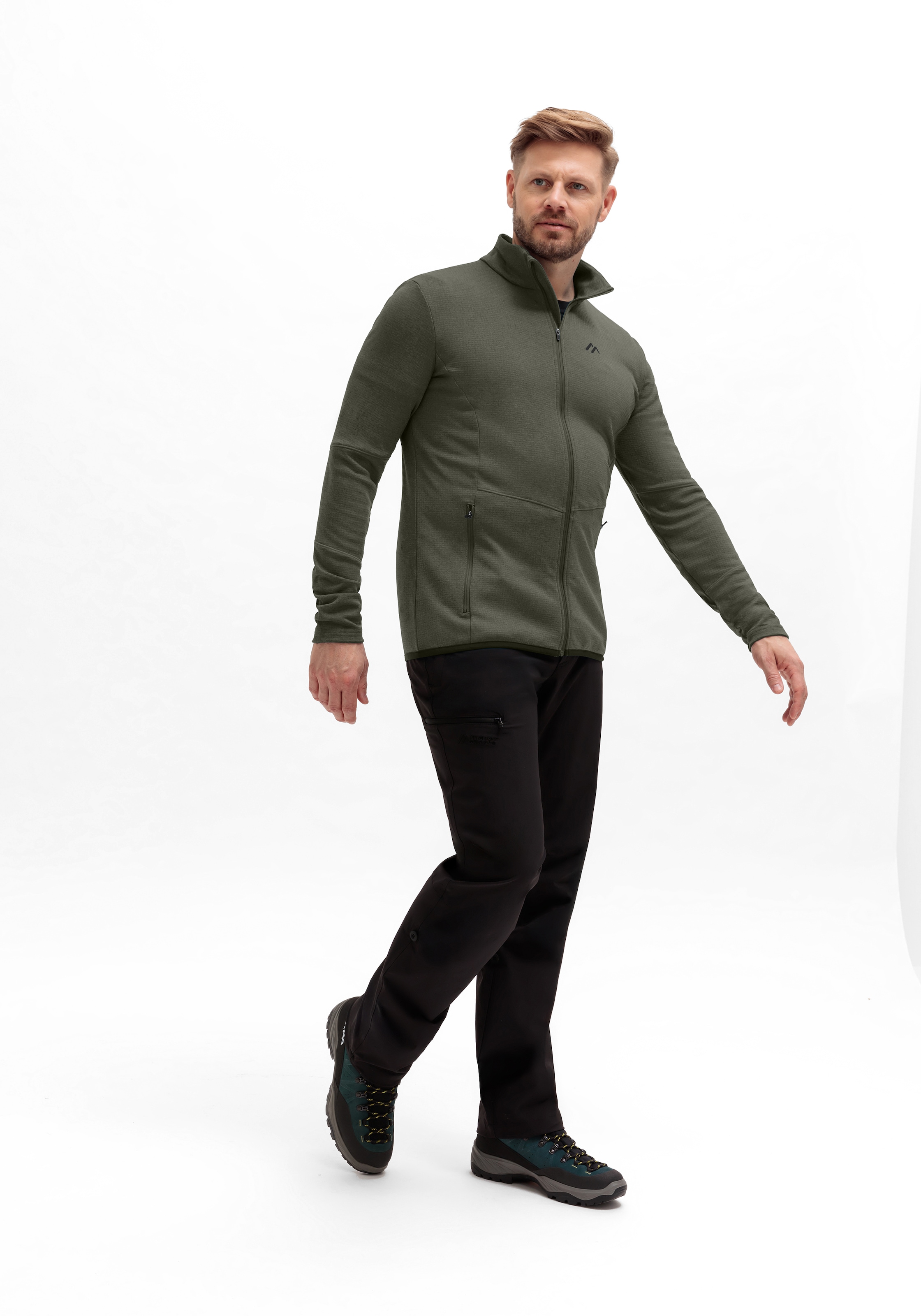 Maier Sports Fleecejacke »Sinaia M«, Herren Midlayer, atmungsaktiv und schnelltrocknend, Slim Fit