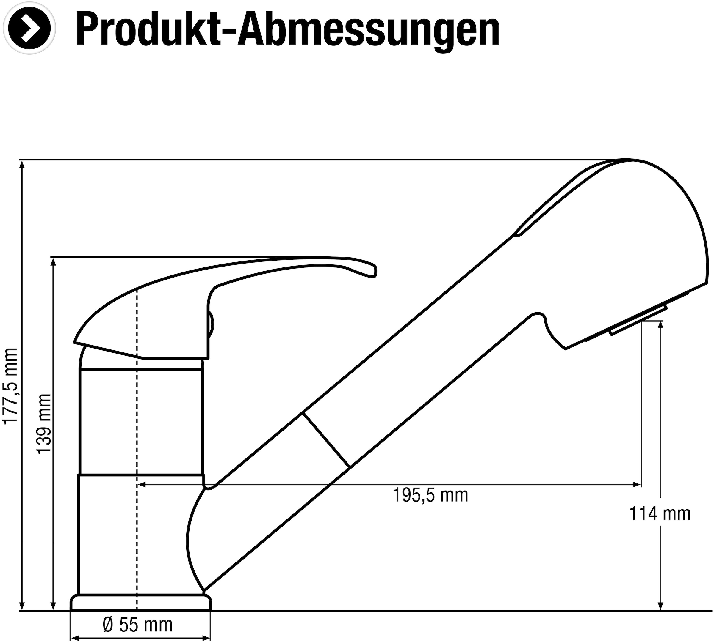 CORNAT Spültischarmatur »"Fabio" -Hochwertiger Messingkörper - verchromt - Schwenkbarer Auslauf« Ausziehbare Schlauchbrause/ Hochdruck- Küchenarmatur /Wasserhahn
