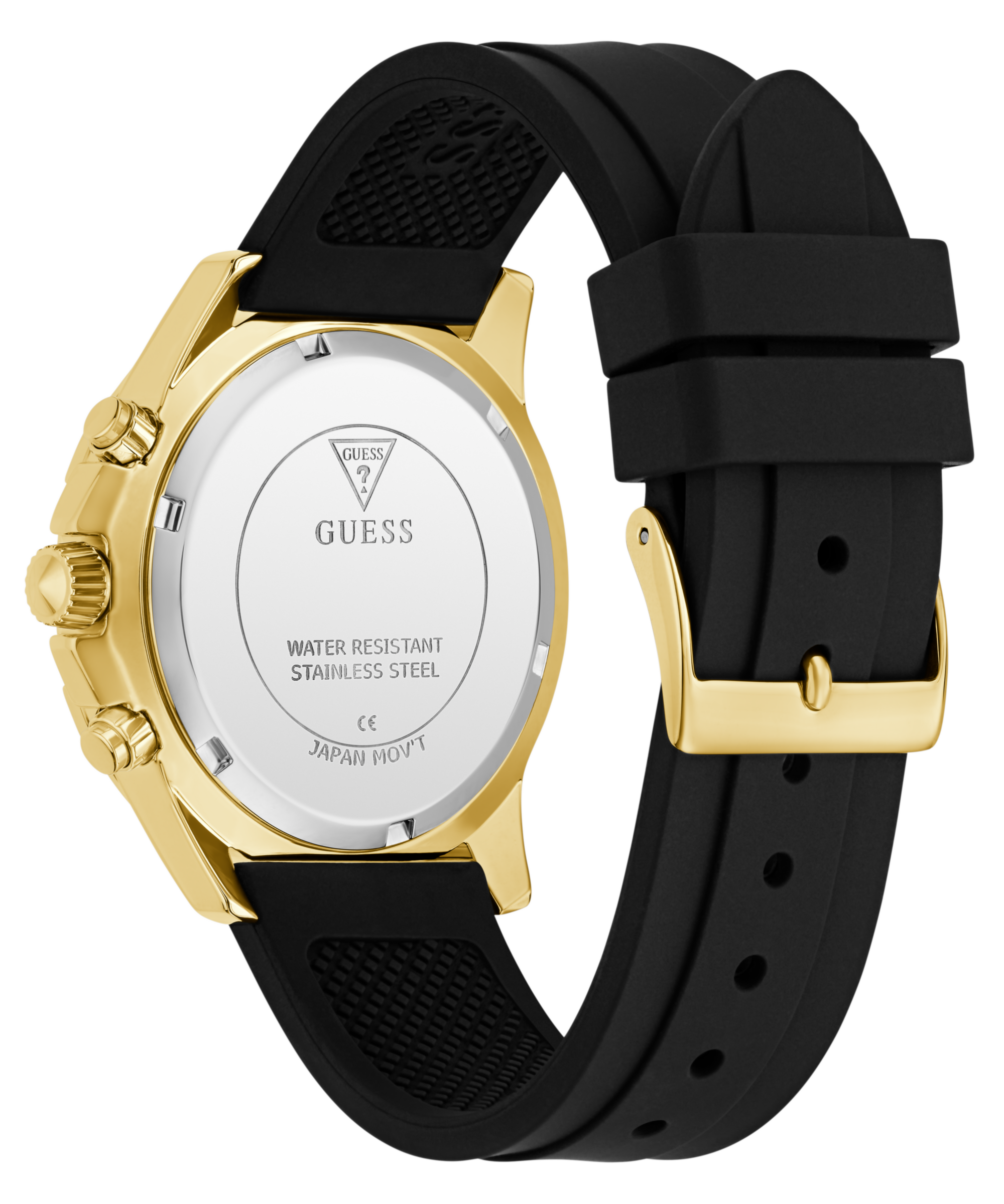 Guess Multifunktionsuhr »MAJESTY« Quarzuhr, Armbanduhr, Damenuhr, Silikonarmband, Datum
