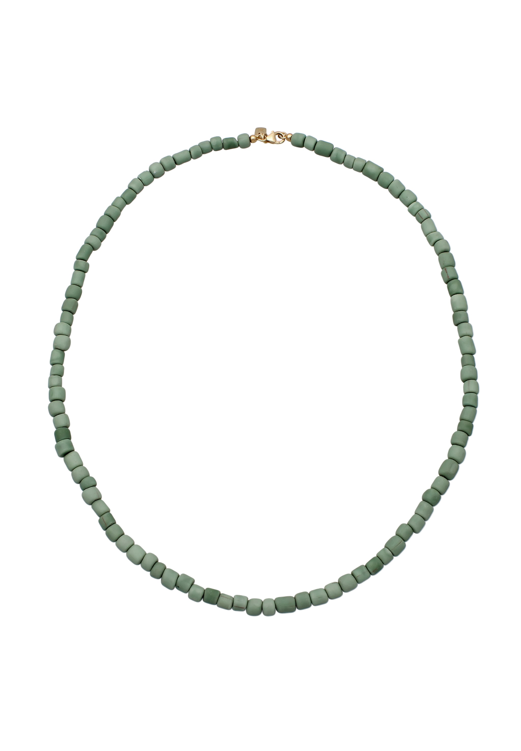 Kuzzoi Silberkette »Halskette Glas Beads Grün 925 Sterling Silber vergoldet«
