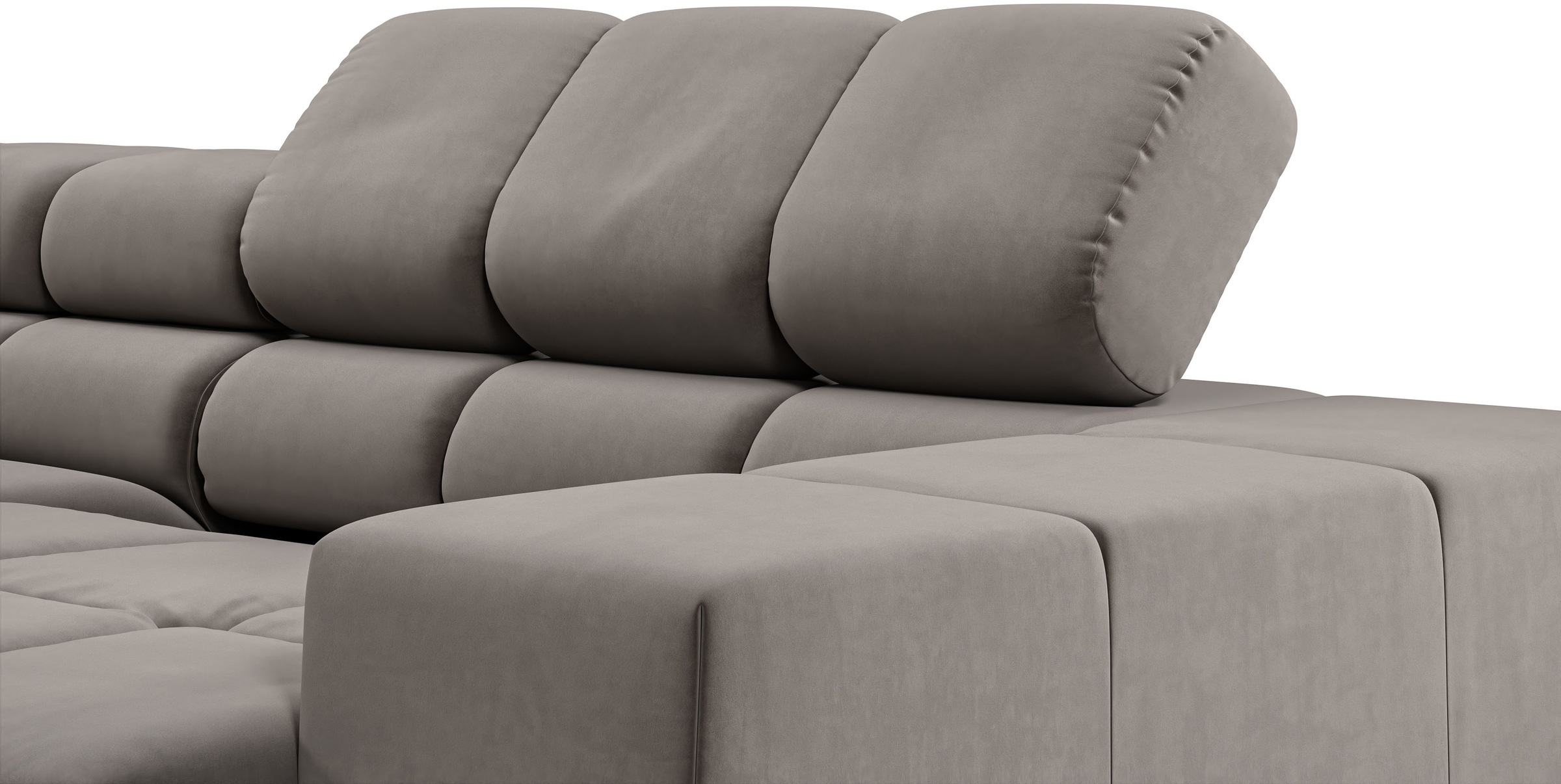 INOSIGN Ecksofa »Ancona, incl. Kopfteilverstellung + 3 Zierkissen, L-Form, bequem«, wahlweise motorische Sitztiefenverstellung, B/T(H: 249/215/70 cm