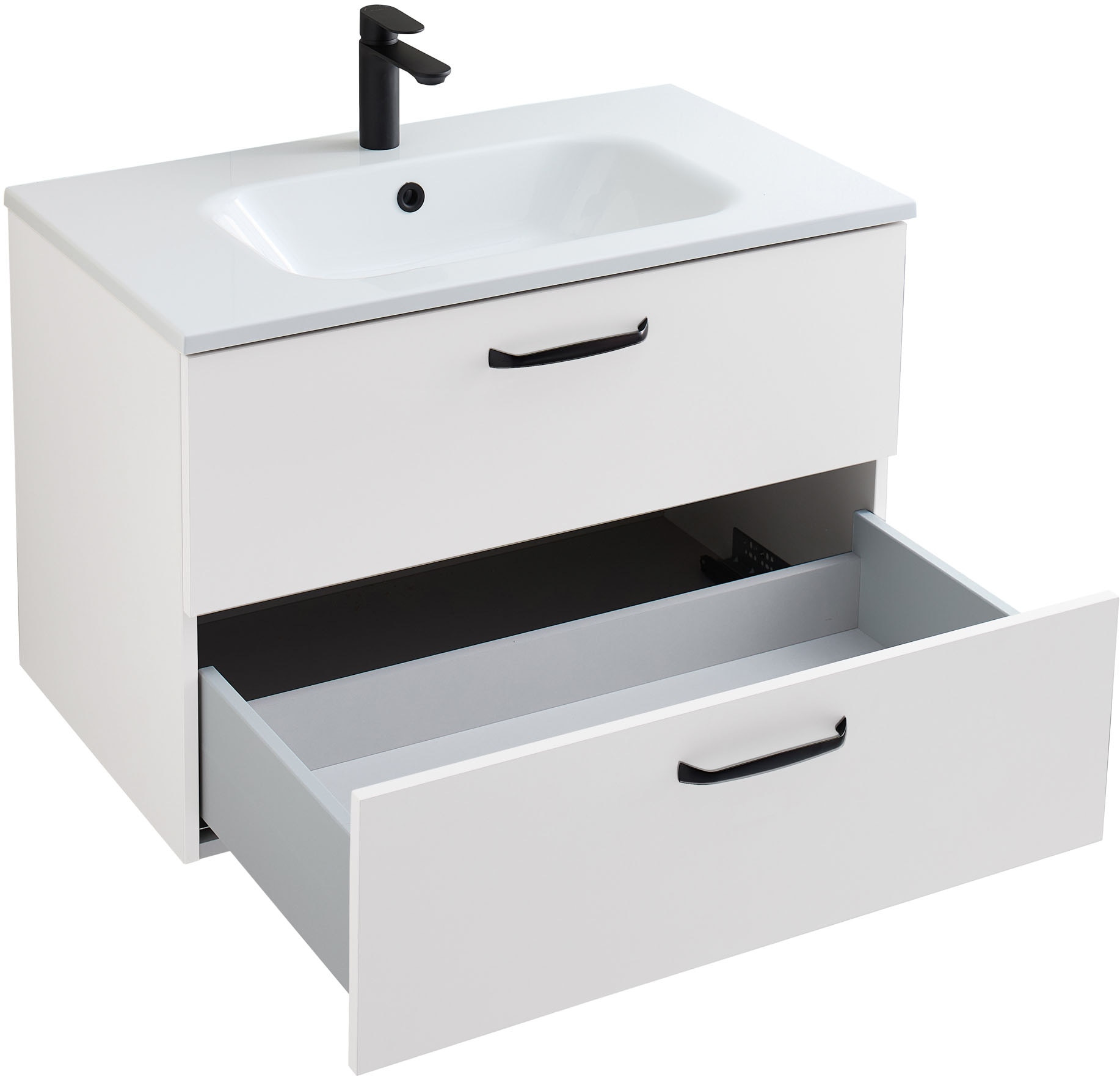 Saphir Badmöbel-Set »Quickset 500, Waschtischunterschrank mit Mineralmarmorwaschtisch« 2 Stk. tlg.