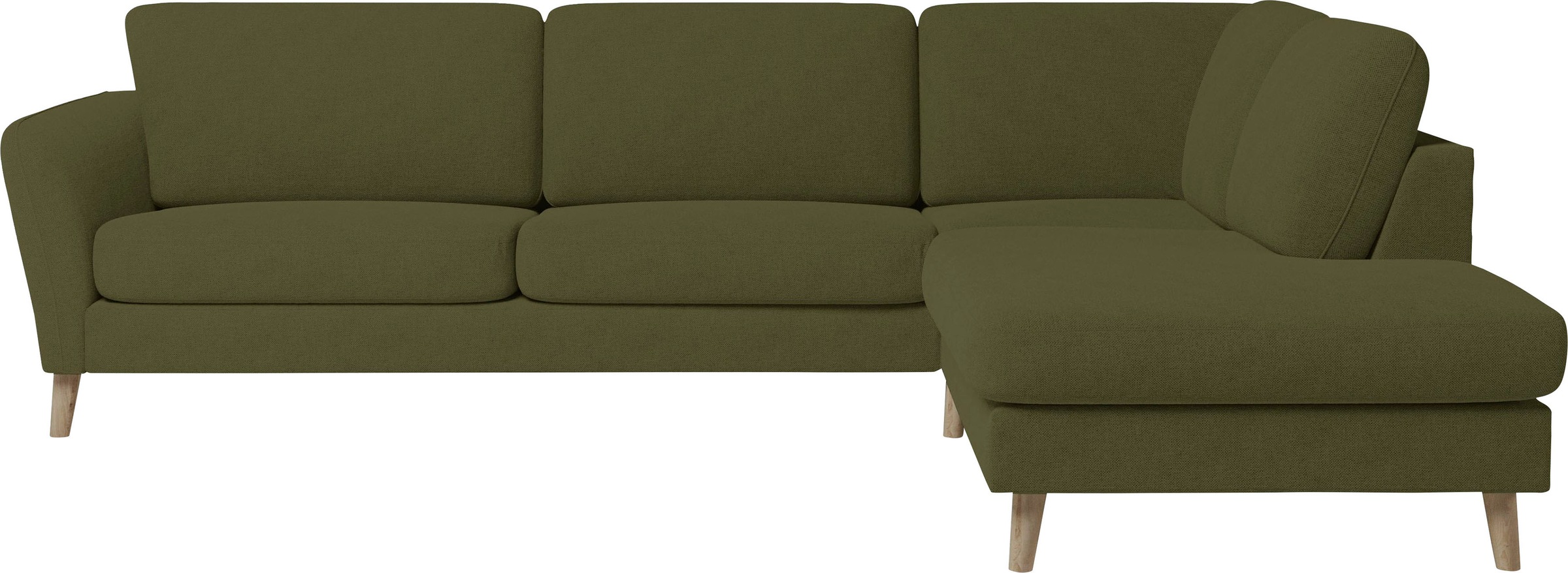 OTTO home Ecksofa »MARSEILLE 278/202 cm, L-Form, Ottom. rechts/links, verschiedene Bezüge« Massivholzbeine aus Eiche, in verschieden Bezügen und Farbvarianten