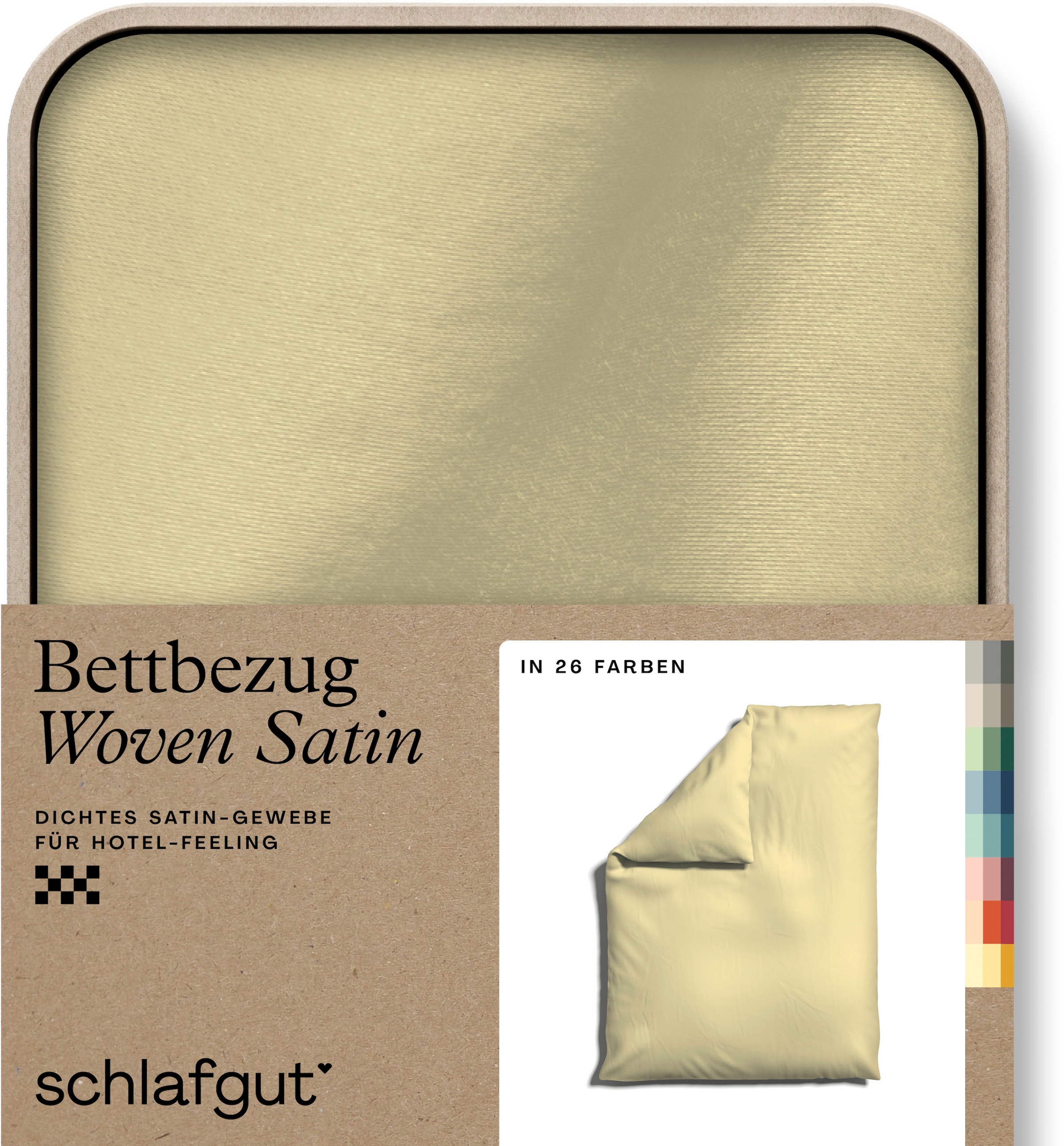 Schlafgut Bettbezug »Woven Satin« besonders dicht gewebt, Mix & Match: passender Kissenbezug erhältlich