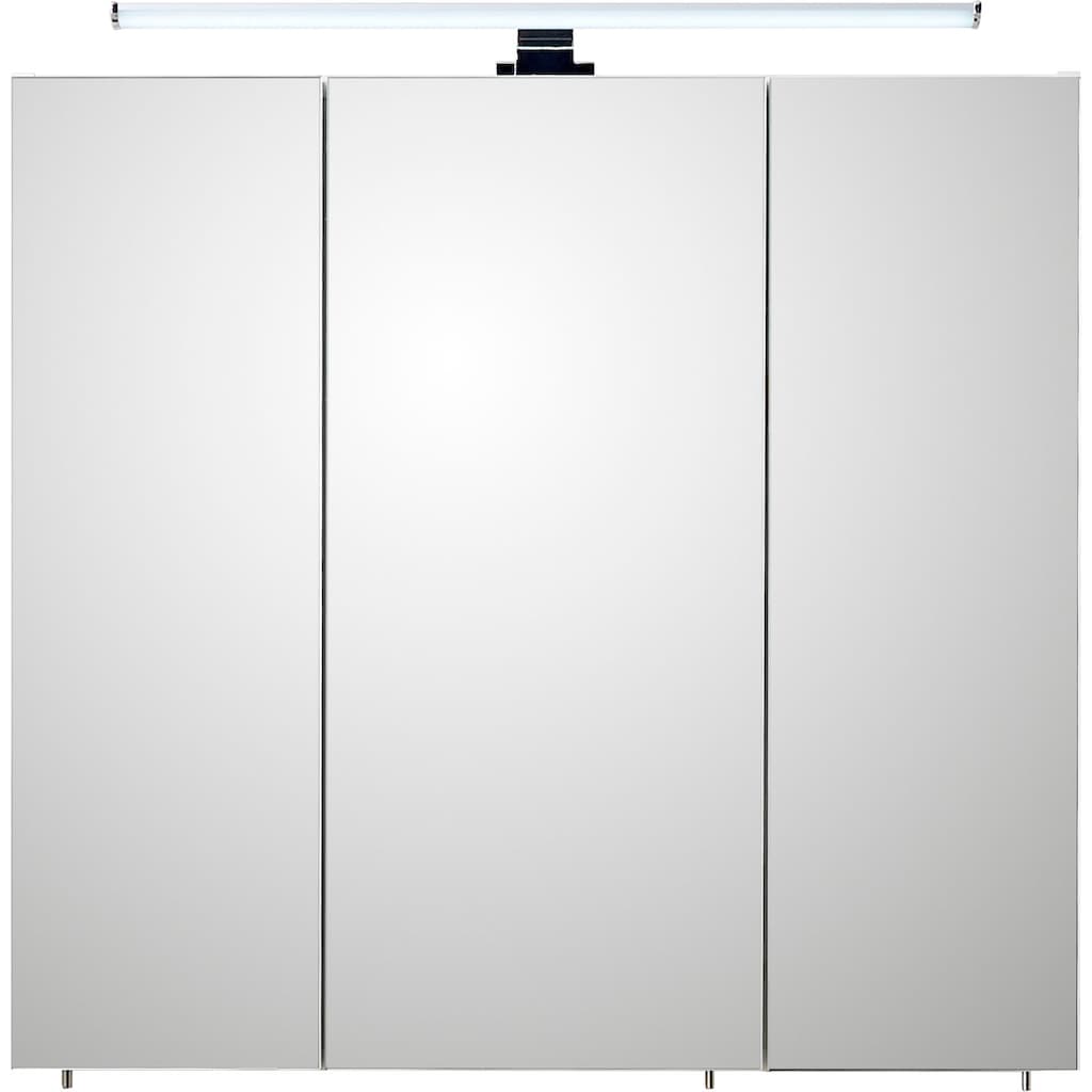 Saphir Spiegelschrank »Quickset 360 Badschrank, 3 Spiegeltüren, 6 Einlegeböden, 75 cm breit«