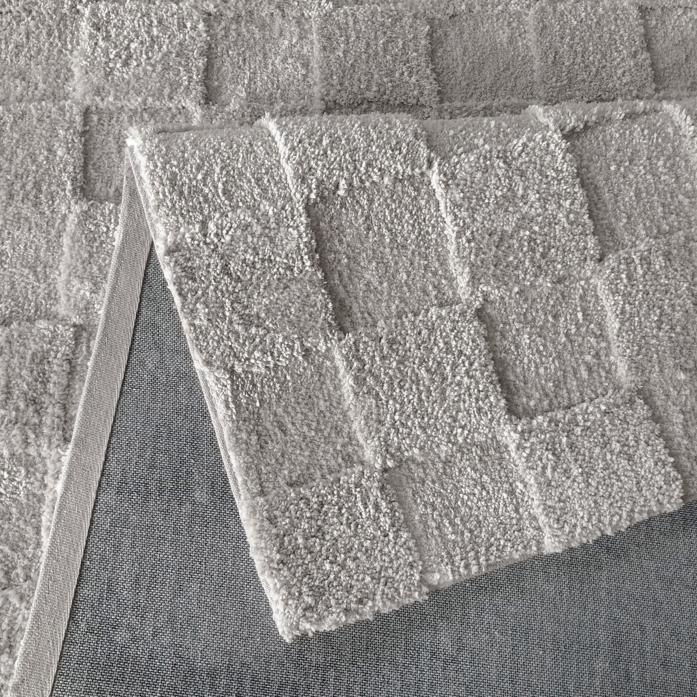 LeGer Home by Lena Gercke Teppich »Esmé, Hochflor-Teppiche, weich, Boho«, rechteckig, 23 mm Höhe, Hoch-Tief-Struktur, Uni, Kästchen, Wohnzimmer, Schlafzimmer, Esszimmer