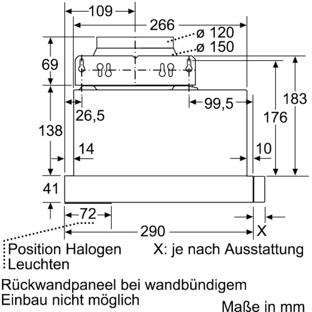 NEFF Flachschirmhaube »D46BR12X6«, Serie N 30