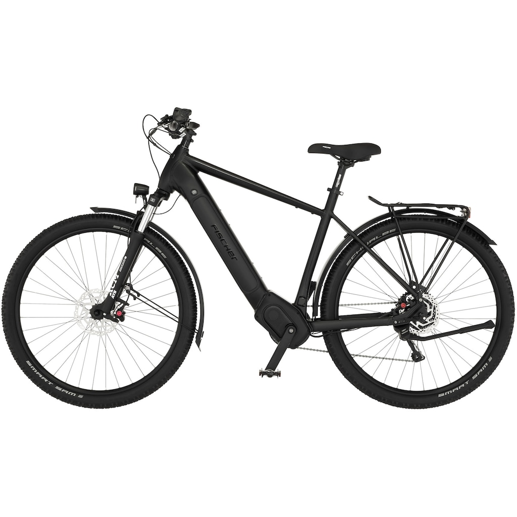 FISCHER Fahrrad E-Bike »TERRA 8.0i 55«, 10 Gang, Shimano, Deore, Mittelmotor 250 W, (mit Akku-Ladegerät-mit Werkzeug-mit Fahrradschloss)