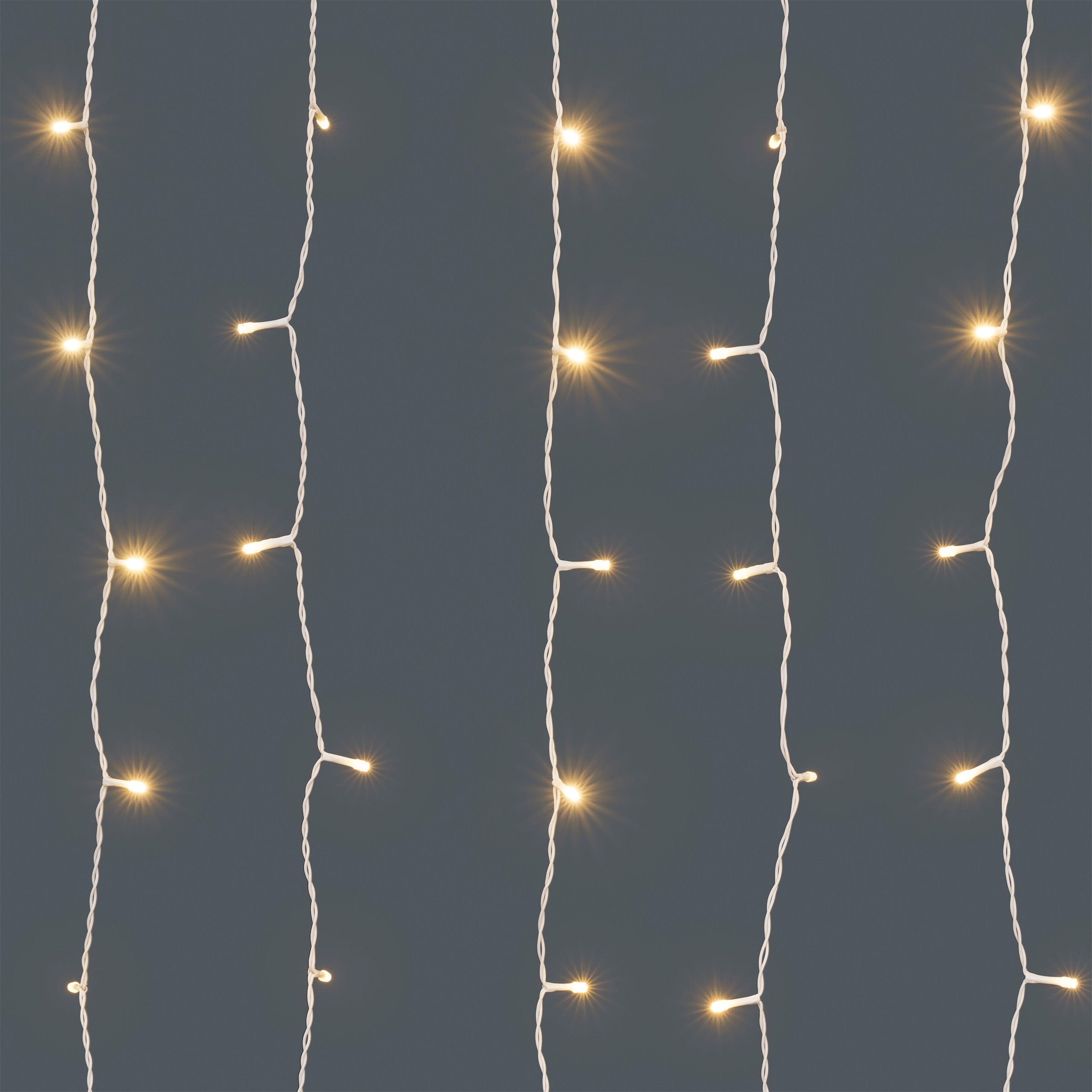 OTTO home LED-Lichtervorhang »mit 100/200/400 o. 600 LEDs, warmweiß, Timer, Indoor, Outdoor, Garten« weiße Kabelfarbe, IP44, Timer, 5 m Zuleitung, innen, außen, Balkon