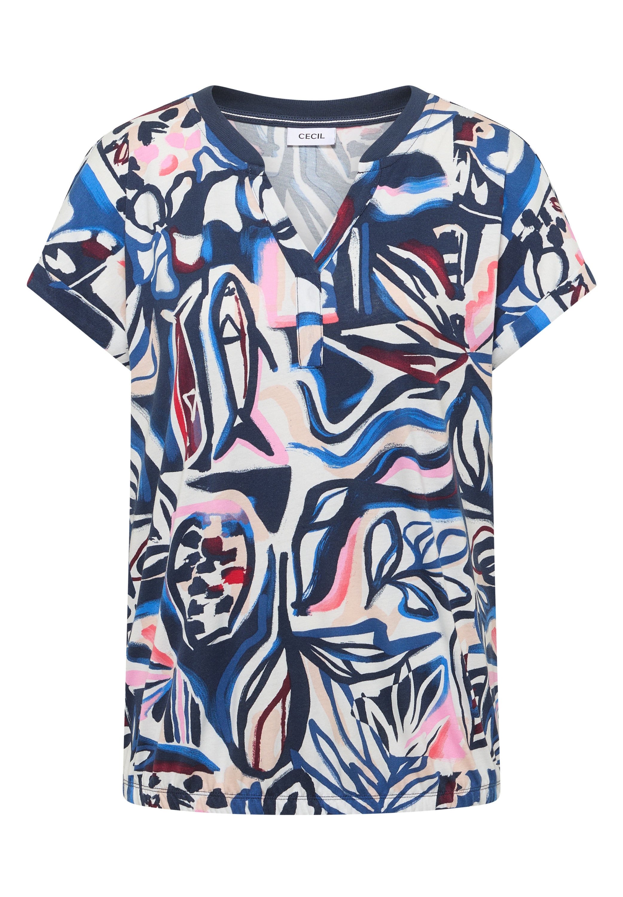 Cecil T-Shirt mit All-Over Print