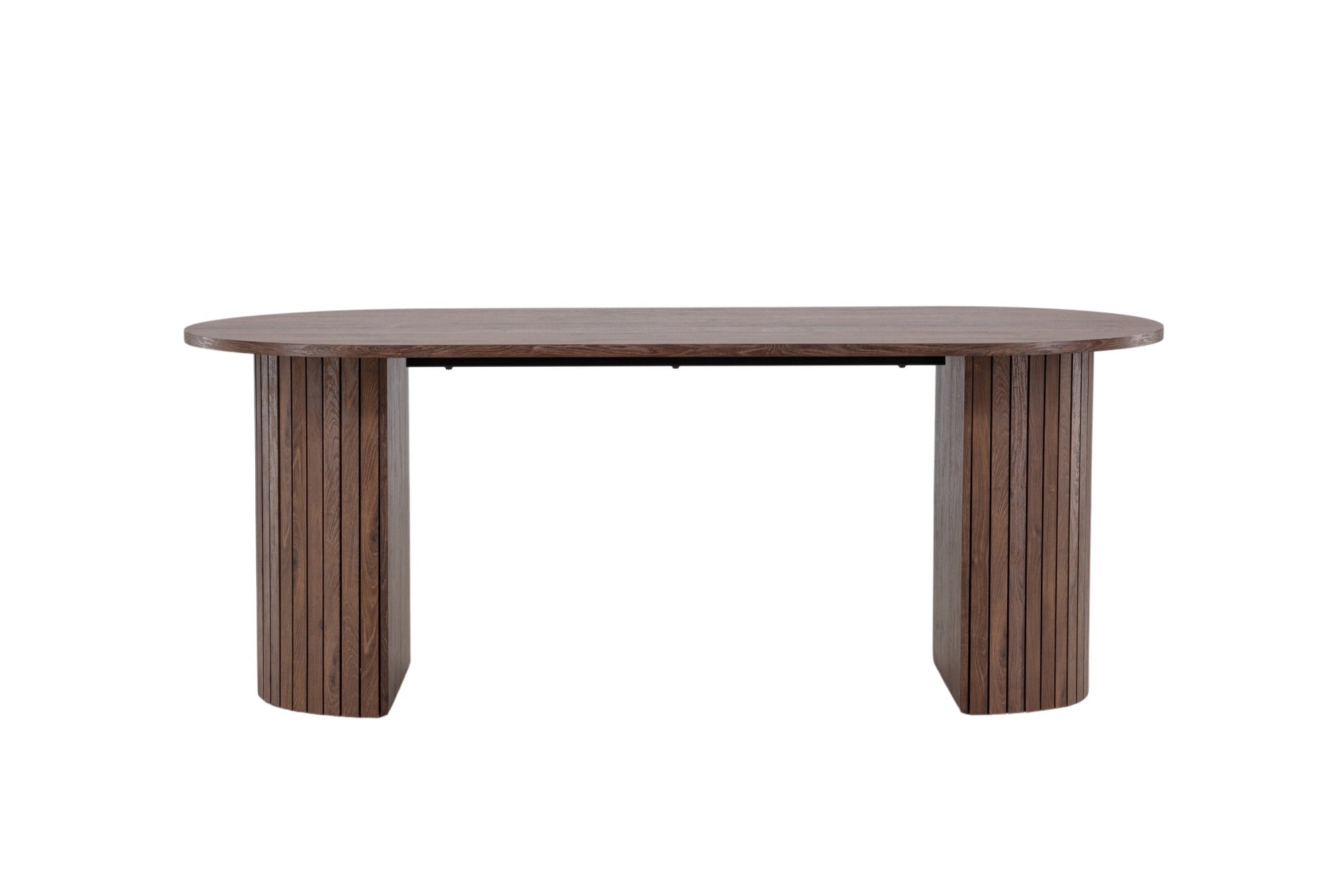 Venture Home Esstisch »Härön, ovaler Esstisch in warmem Mokka, einladend, 200 × 90 cm« Esszimmertisch, MDF, Stahlbeine, oval, gesellig, einheitlich