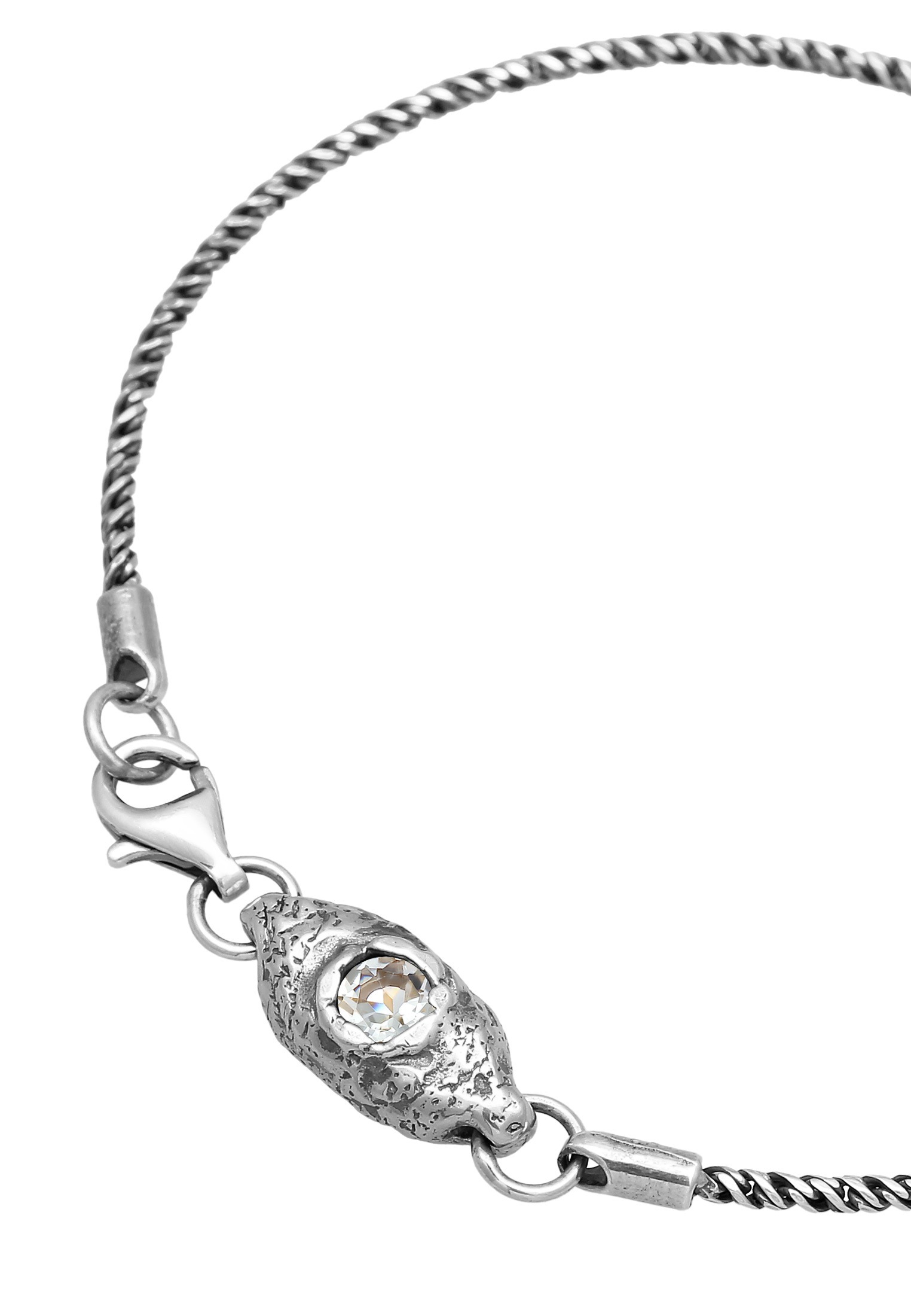 HAZE & GLORY Armkette »Armband Kordelkette Topas Edelstein Vintage 925 Silber«
