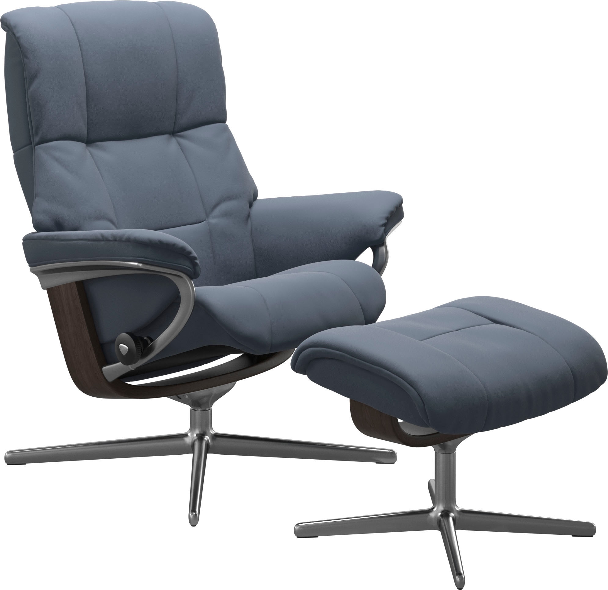 Stressless® Relaxsessel »Mayfair«, (Set, Relaxsessel mit Hocker), mit Hocker, mit Cross Base, Größe S, M & L, Holzakzent Wenge