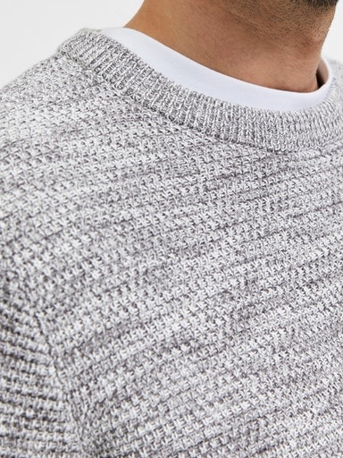SELECTED HOMME Rundhalspullover »SLHVINCE LS KNIT BUBBLE CREW NECK NOOS«