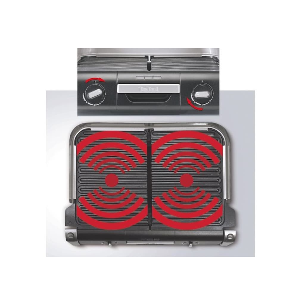 Tefal Tischgrill »TG8000 Family«, 2400 W, 2 getrennte Grillroste -stufenlose Thermostate, individuell wählbar