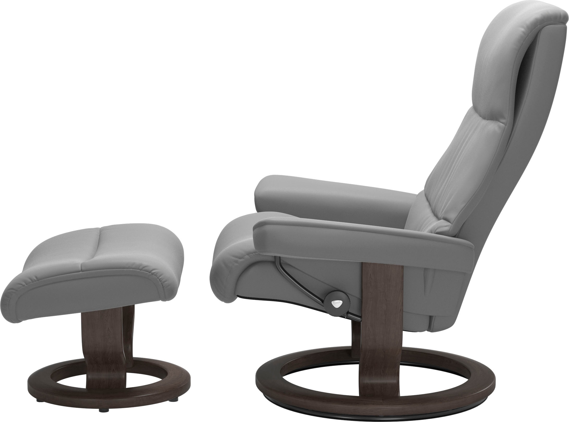 Stressless® Relaxsessel »View«, (Set, Relaxsessel mit Hocker), mit Classic Base, Größe S,Gestell Wenge