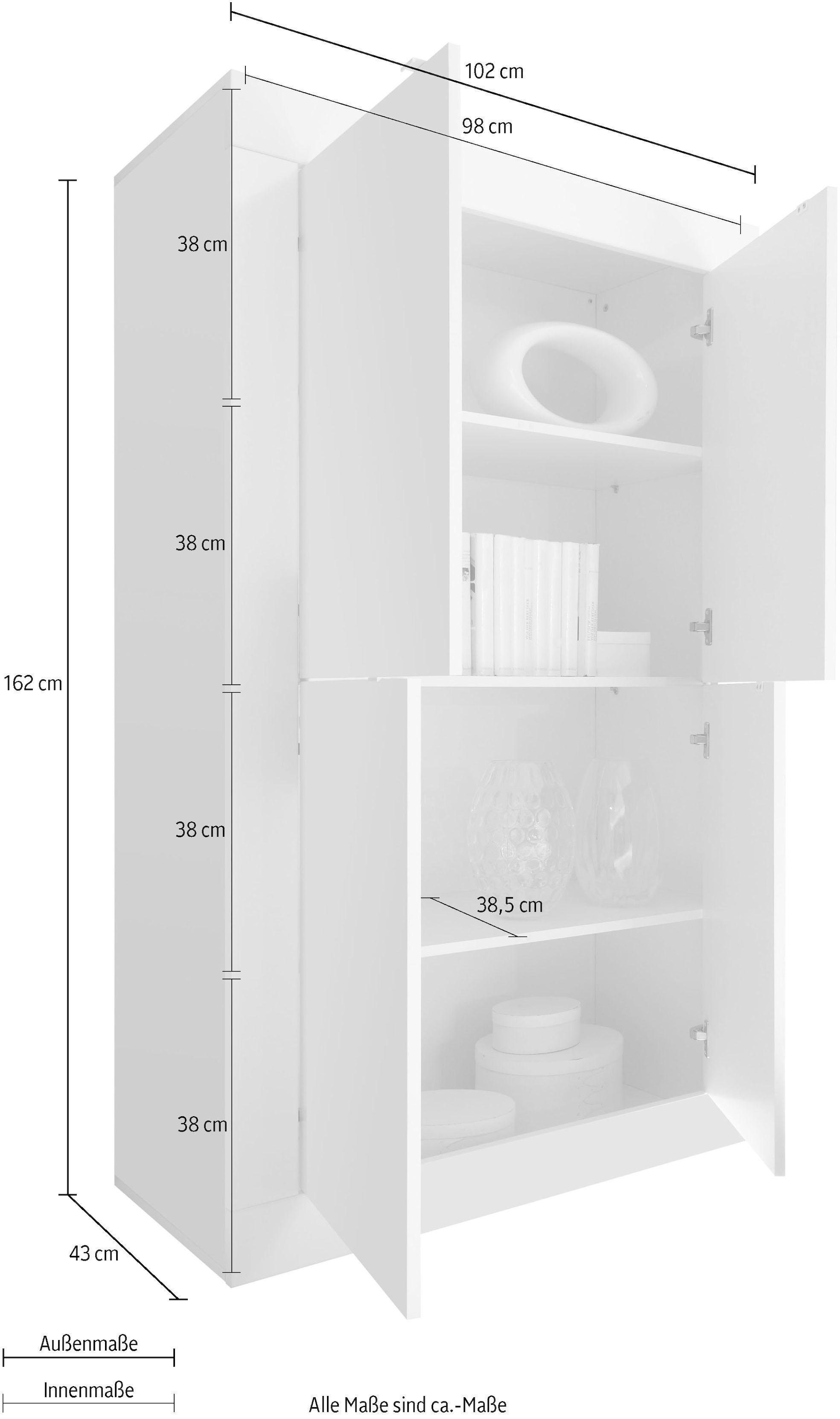 LC Highboard »Basic«, Höhe 162 cm