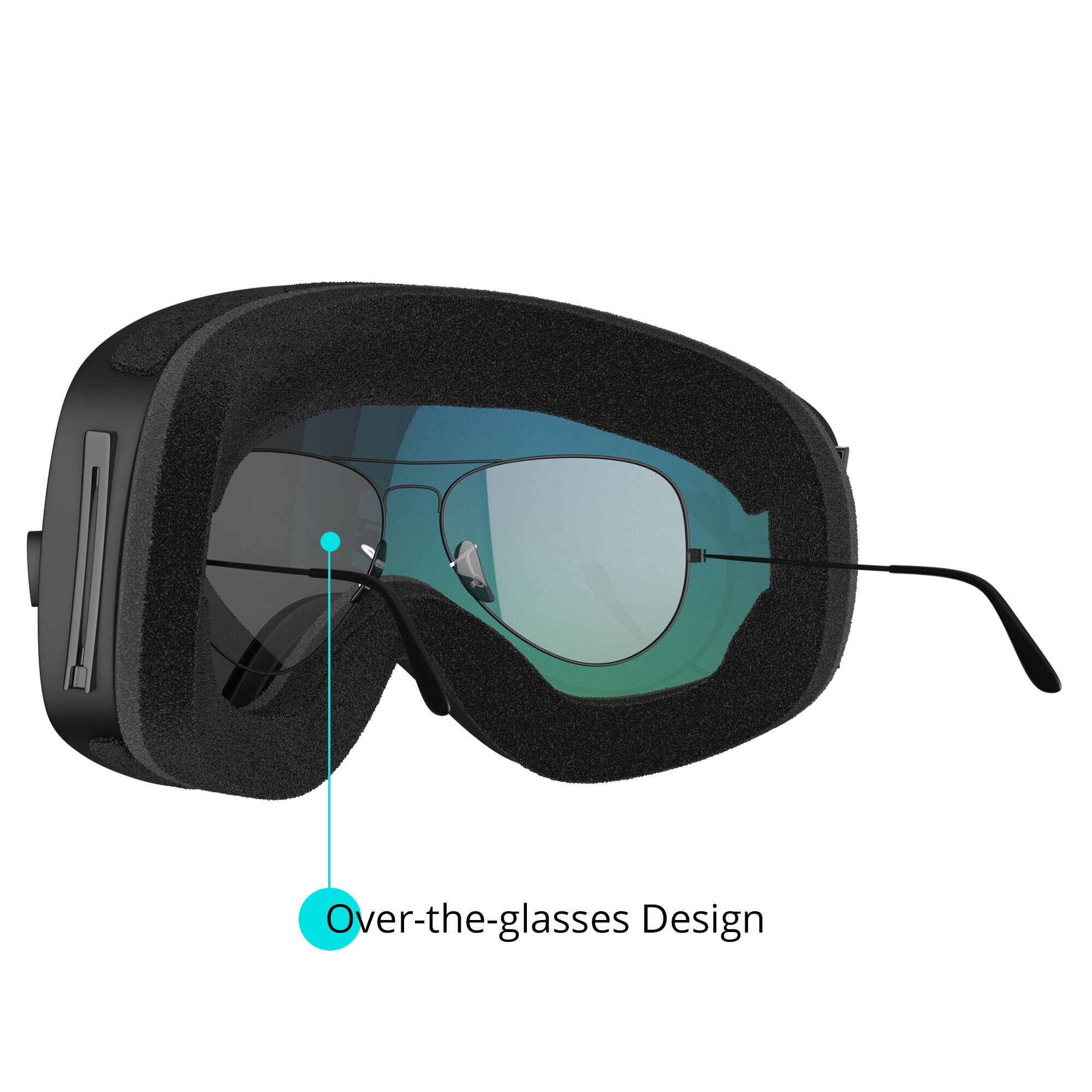 YEAZ Snowboardbrille »Ski- Snowboardbrille ohne Rahmen silber verspiegelt XTRM-SUMMIT«