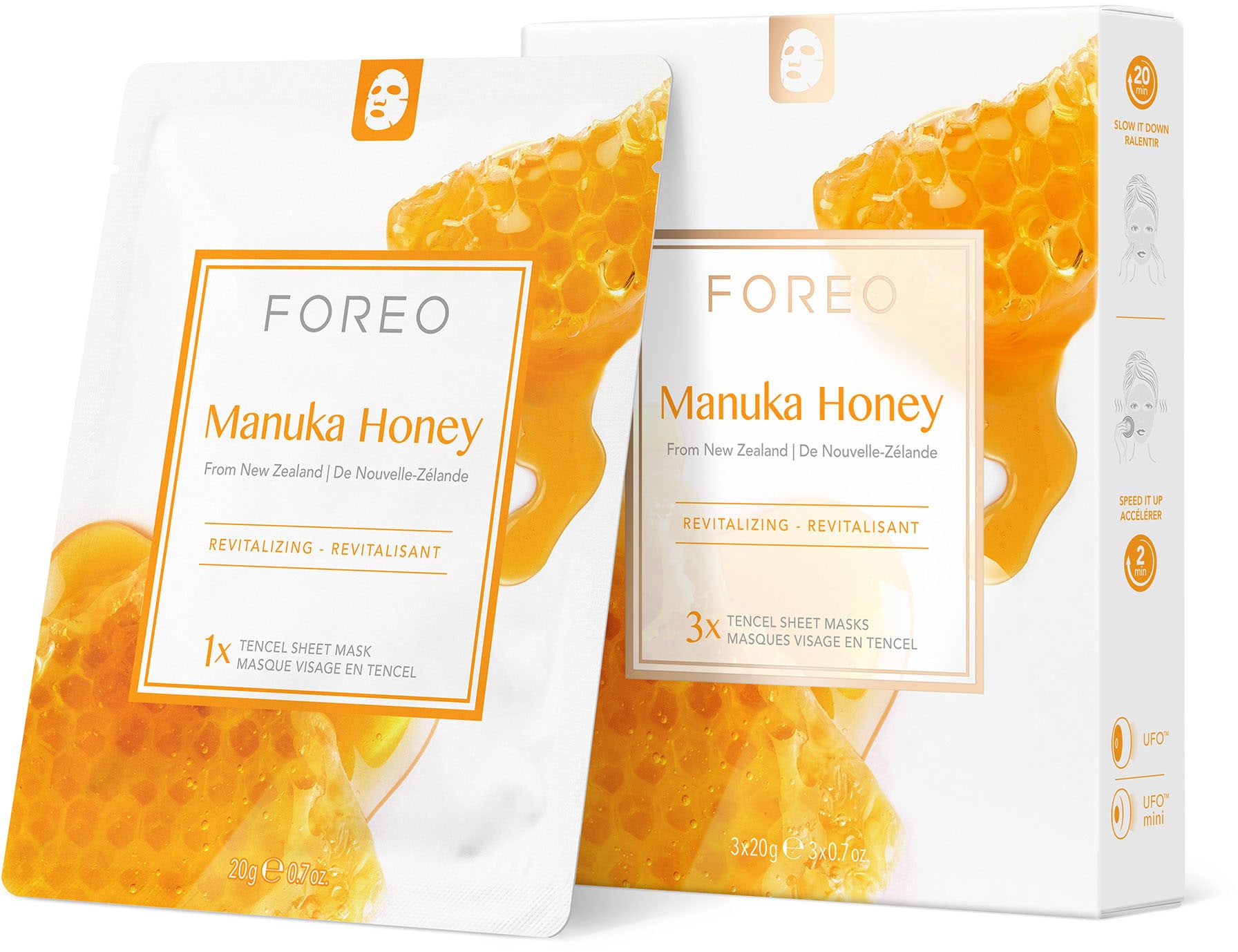 FOREO Gesichtsmaske »Farm To Face Collection Sheet Masks Manuka Honey«, (3 tlg.)