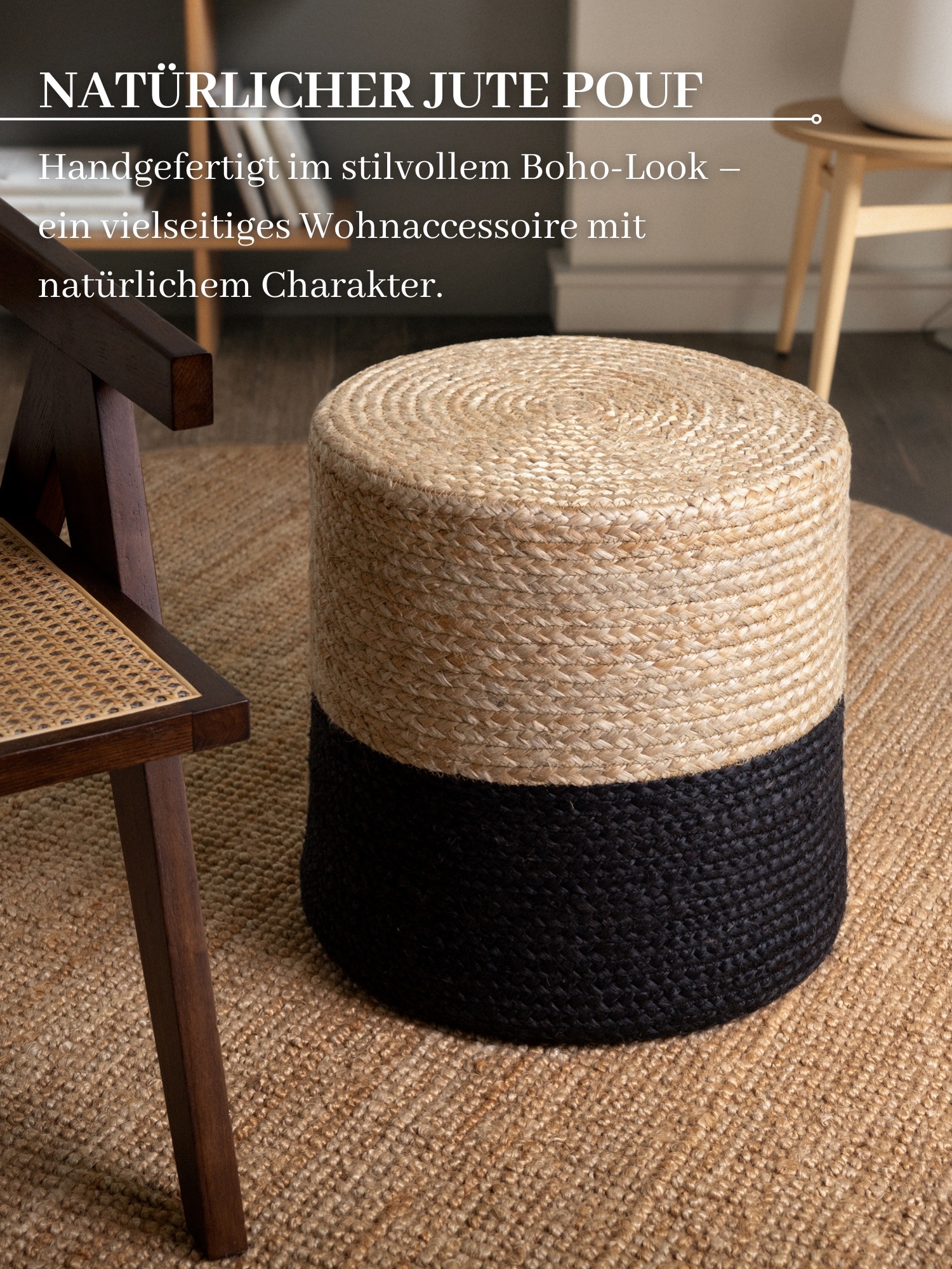 HANSE Home Pouf »Looma,  Jute« 1 Stk. tlg.