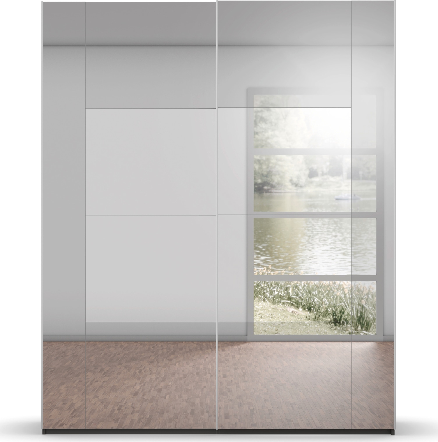 rauch Schwebetürenschrank »Kleiderschrank Schrank Garderobe Schlafzimmerschrank X-TEND« inkl. SOFT-CLOSE-FUNKTION,  inkl. Wäscheeinteilung mit 4 Stoffboxen MADE IN GERMANY