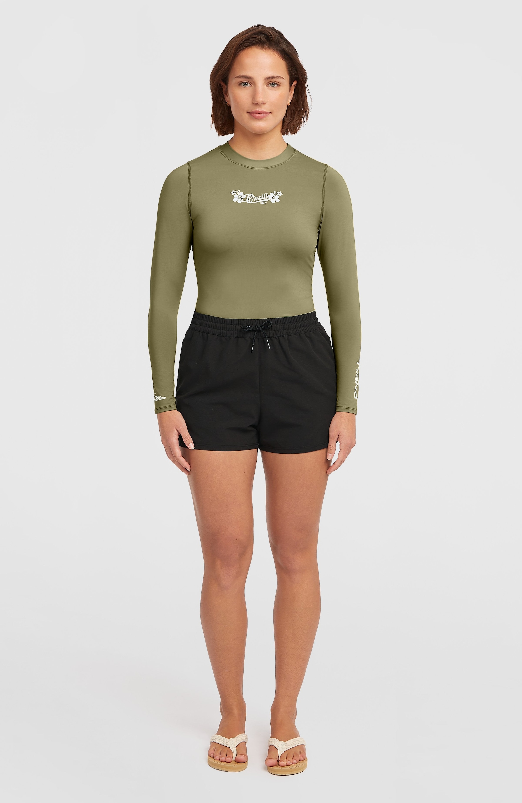 O'Neill Badeshorts »ESSENTIALS 12" SWIMSHORTS« mit Seitentaschen, hoher Schnitt, elastischer Bund mit Kordelzug