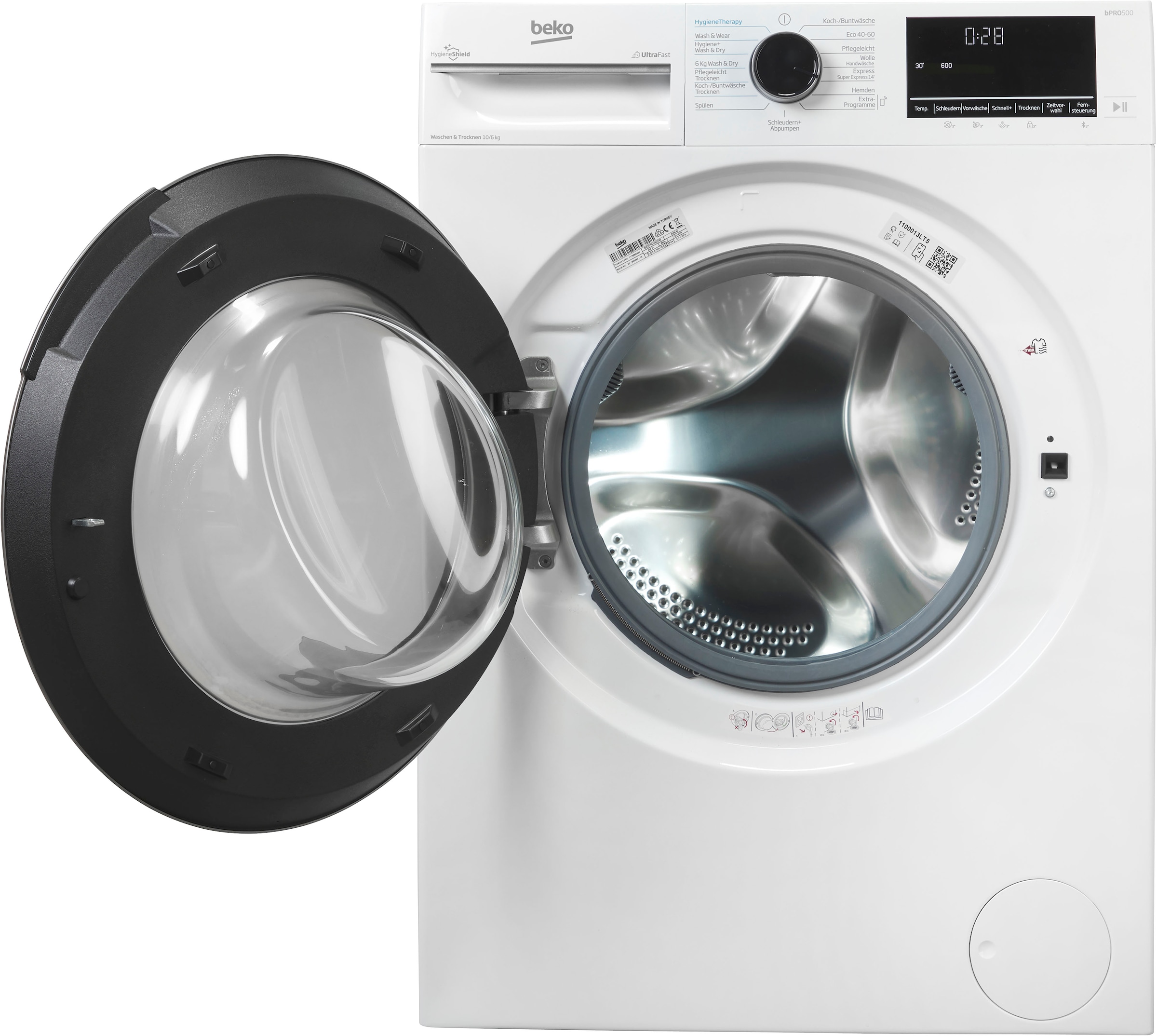 BEKO Waschtrockner »B3DFT510447W«, Vollelektronik