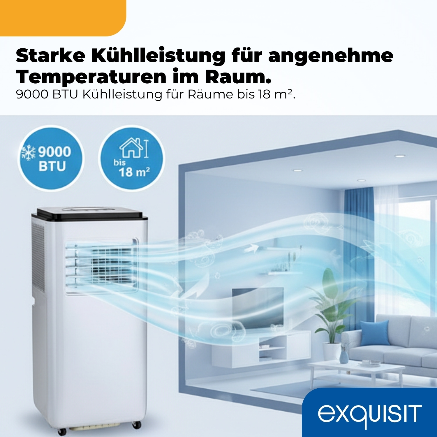 exquisit 4-in-1-Klimagerät »CM 30900 we« Ganzjähriger Komfort mit Kühlen, Heizen, Entfeuchten und Lüften