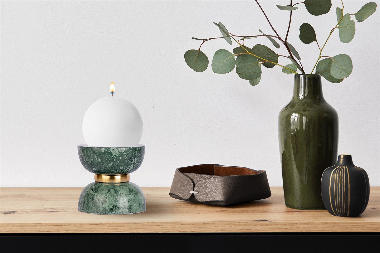 Kayoom Kerzenhalter »Kerzenhalter Satori 125« Dekorative Kerzenhalter aus Marmor mit Metall-Ring