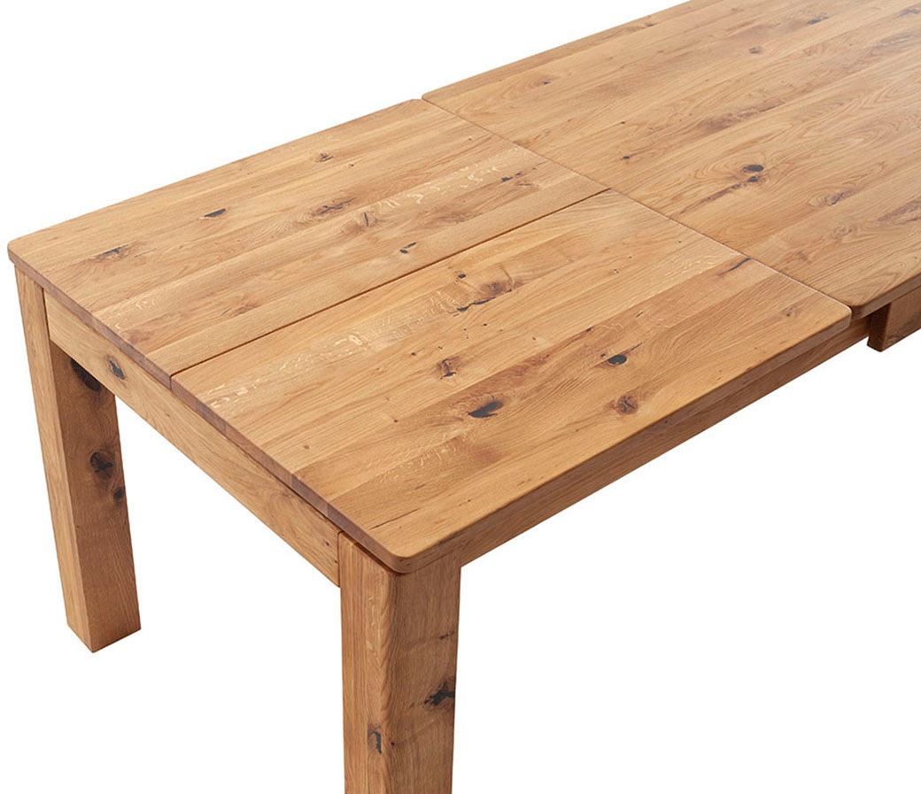 MCA furniture Esstisch »ETNA 4-Fuß Tisch«, (Einzelstück), Massivholz,durchgehende Lamelle,Stollenfuß 10x10cm,Tischplatte 2,5cm
