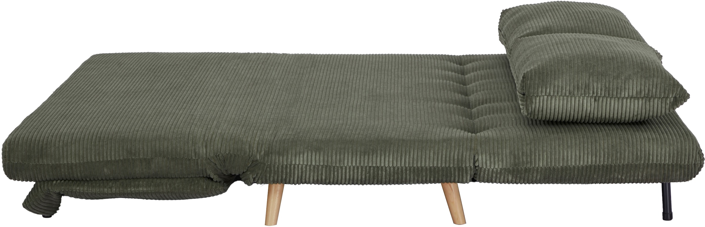 Home affaire Schlafsofa »AINSLEY 140 cm -2-Sitzer, verstellbare Rückenlehne« wandelbar zum Gästebett, Relaxsofa, Webstoff u. Cord-Bezug