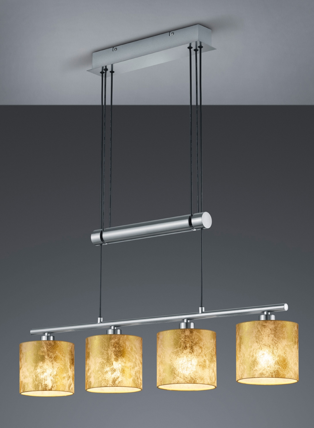 TRIO Leuchten LED Pendelleuchte »Garda«, 4 flammig, Leuchtmittel E14 | LED wechselbar, LED Hängelampe, LED Hängeleuchte, höhenverstellbar