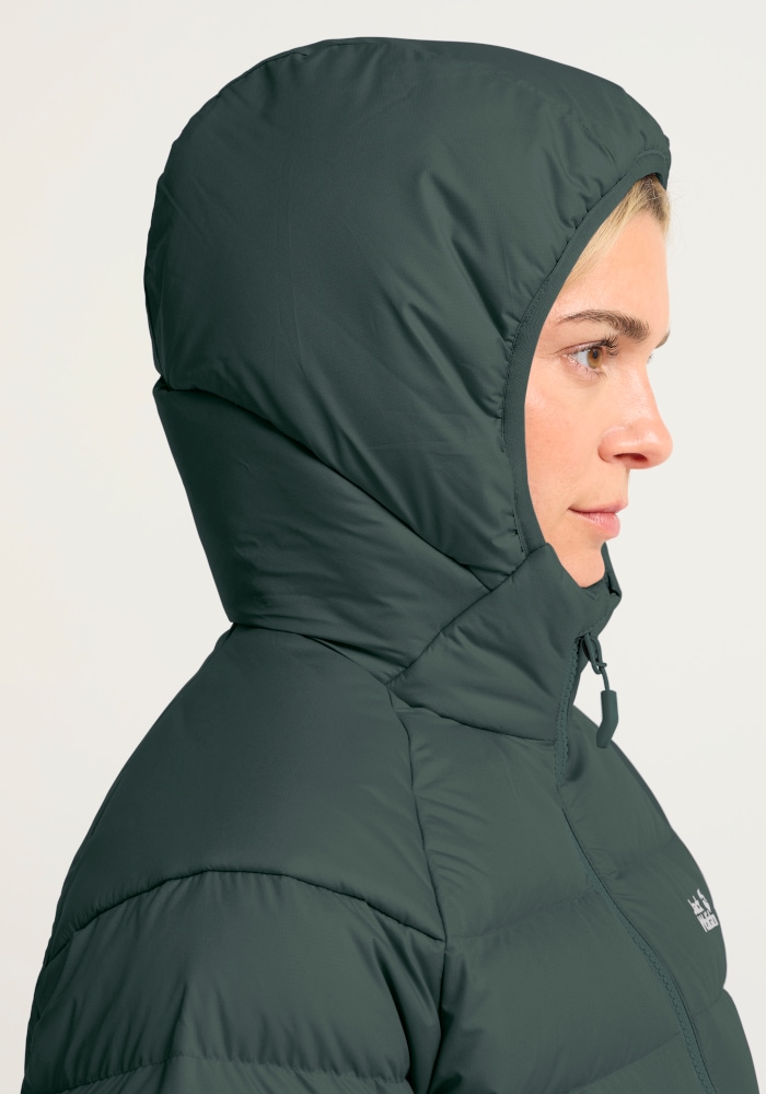 Jack Wolfskin Daunenjacke »WILD PASS DOWN HOODY W RDS« mit Kapuze mit Kapuze, warm gefüttert, wind- und wasserabweisend, leicht