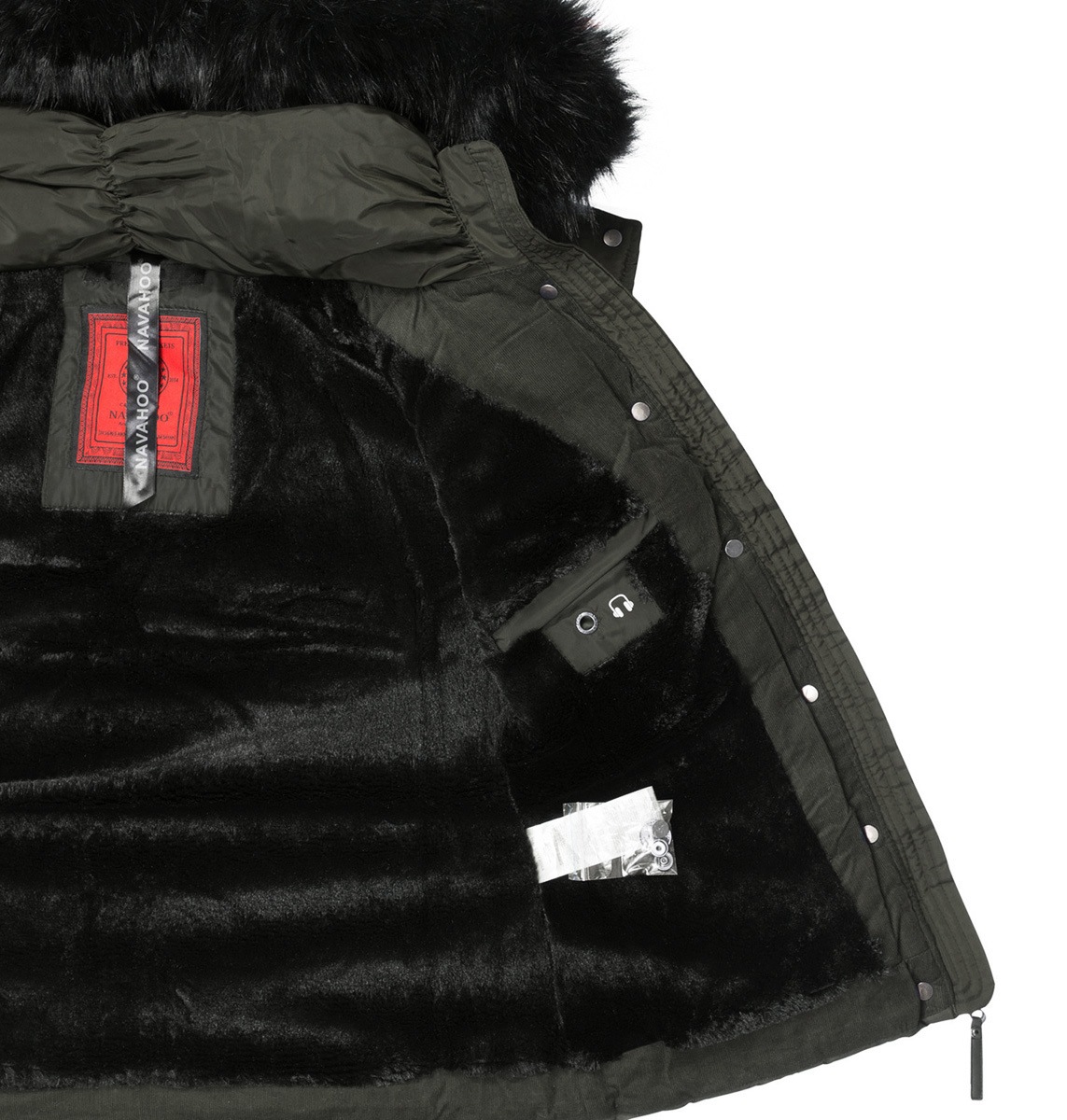 Navahoo Steppjacke »Navahoo Chloe warme Damen Winter Jacke Parka Mantel Stepp Kurzjacke gefüttert NEU B301«