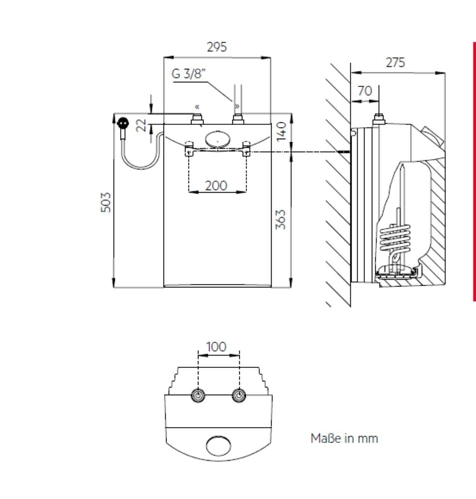 AEG Haustechnik Kleinspeicher »DKU 10, Untertischboiler 10 Liter«, Sicherheitsgruppe zwingend erforderlich, mit Stecker