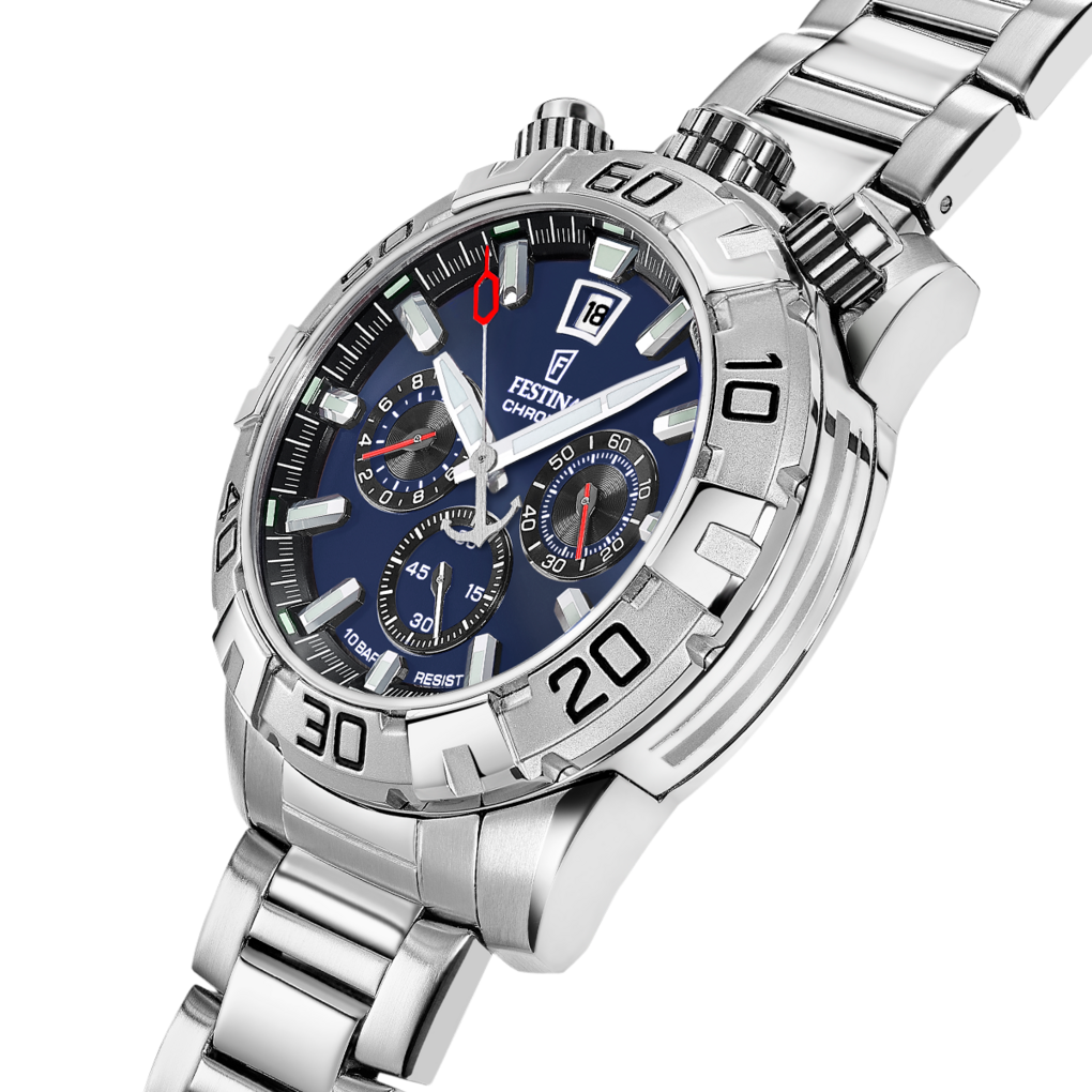 Festina Chronograph »The Originals/Diver« Quarzuhr, Armbanduhr, Herrenuhr, Edelstahlarmband, analog, Tag