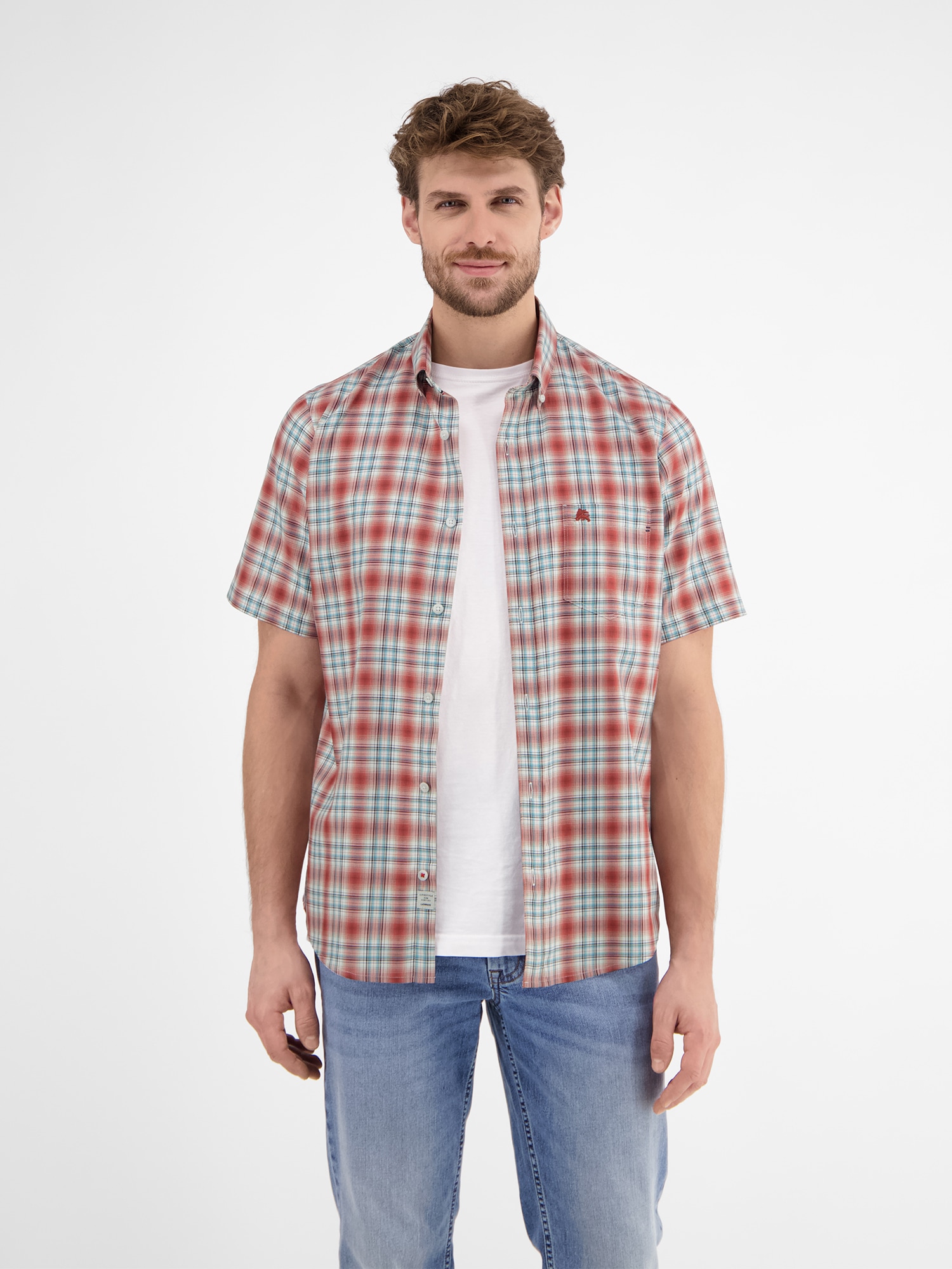 LERROS Kurzarmhemd »Kariertes Halbarmhemd für Herren«