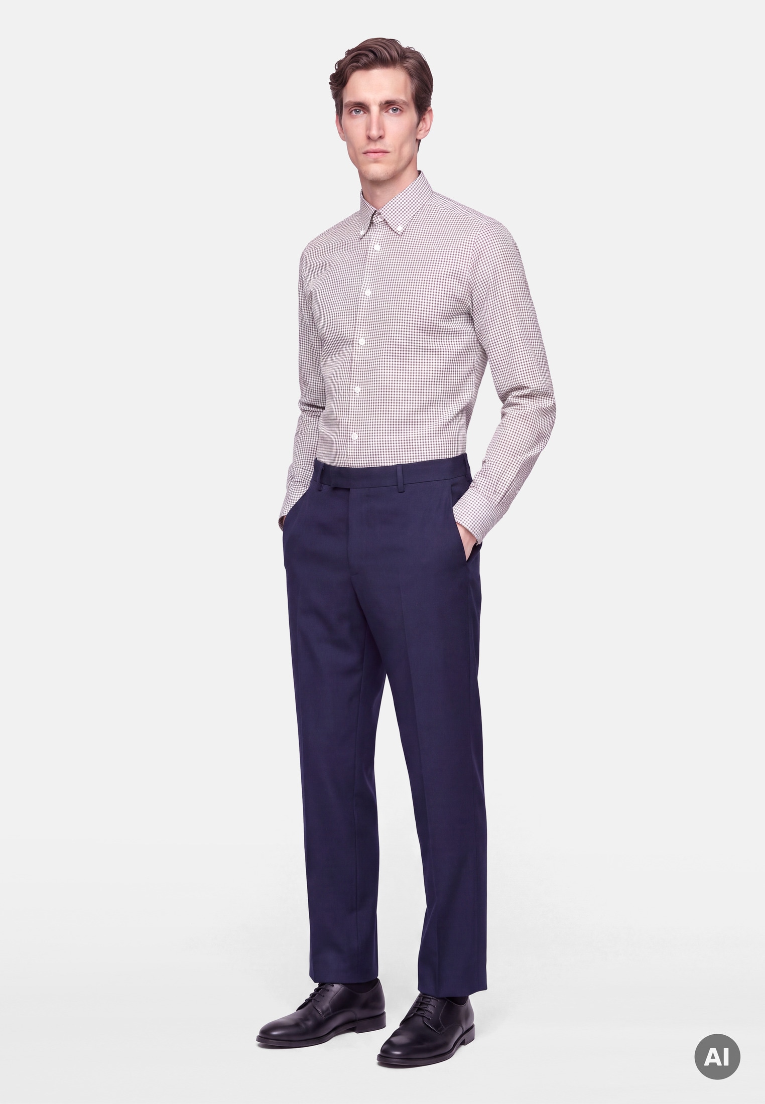 seidensticker Businesshemd »Schwarze Rose« Shaped 1/1 Button-Down-Kragen Karo