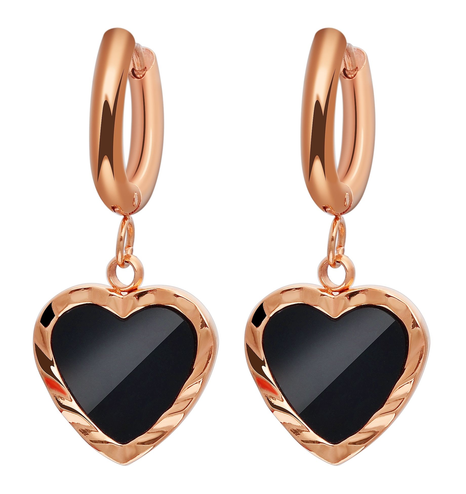 Adelia´s Kettenanhänger »Damen Anhänger ¿ Herzanhänger aus Edelstahl mit Emaille«