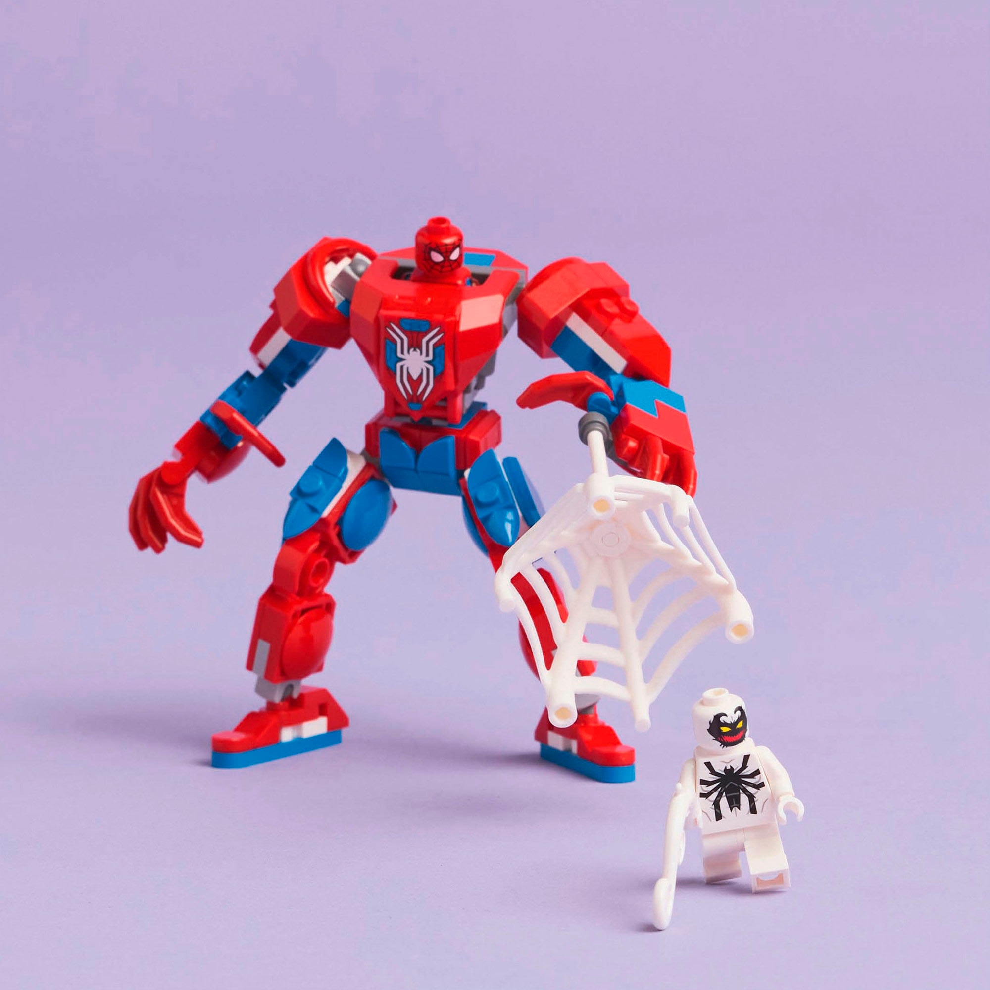 LEGO® Konstruktionsspielsteine »Spider-Man Mech vs. Anti-Venom (76308), LEGO Super Heroes«, (107 St.), Made in Europe