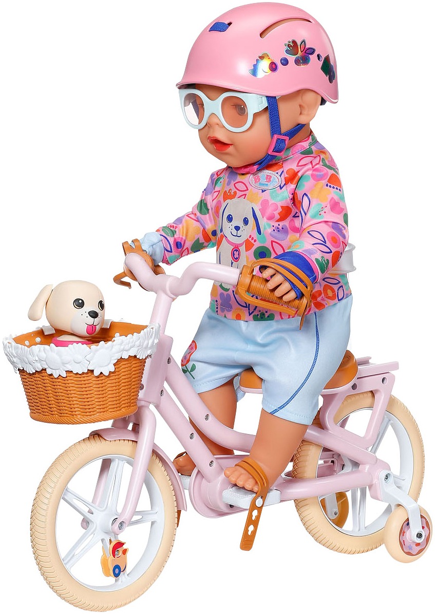 Baby Born Puppen Fahrzeug »Fahrrad« mit Welpe Lucky
