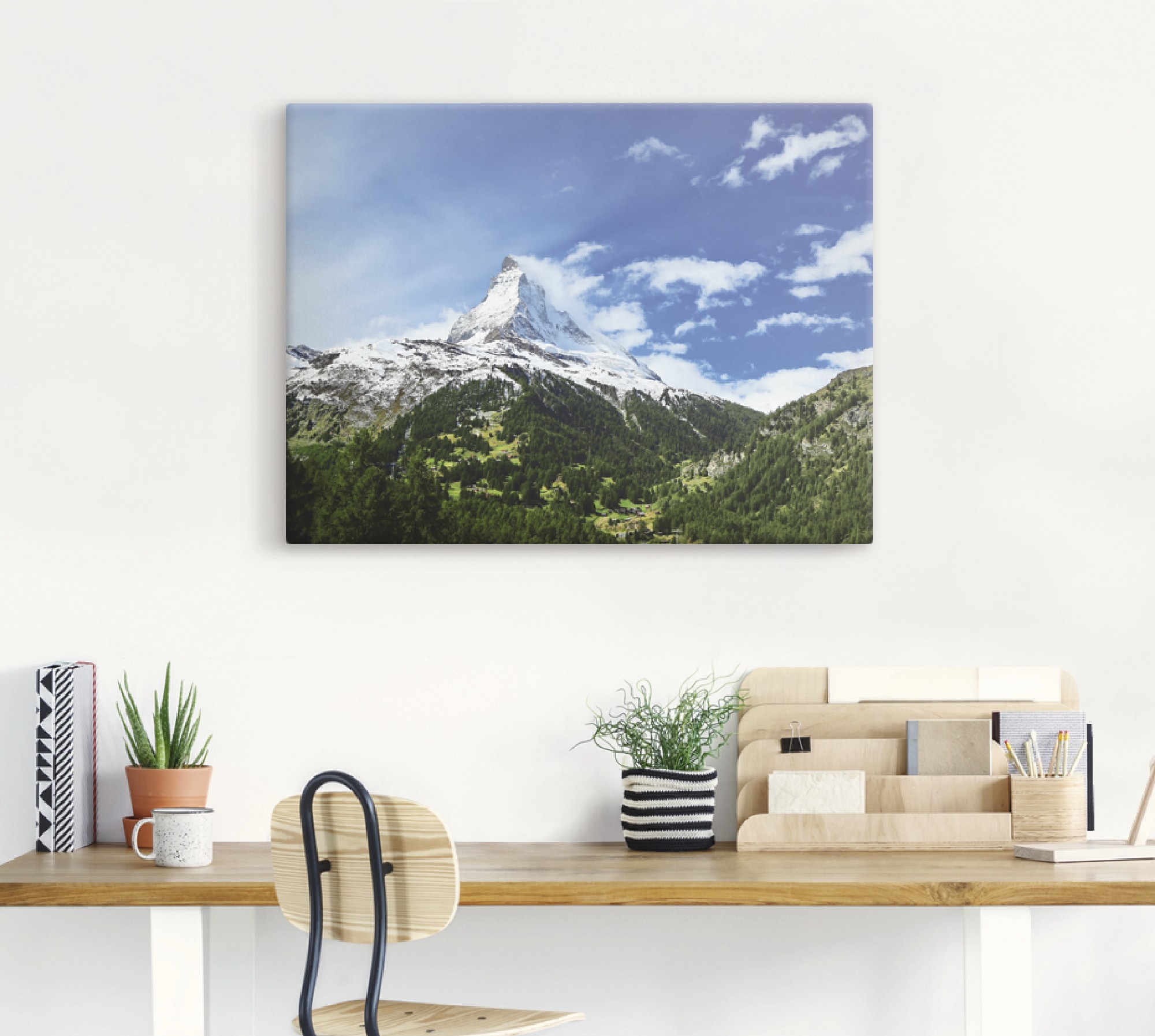 Artland Leinwandbild »Matterhorn«, Berge, (1 St.), auf Keilrahmen gespannt