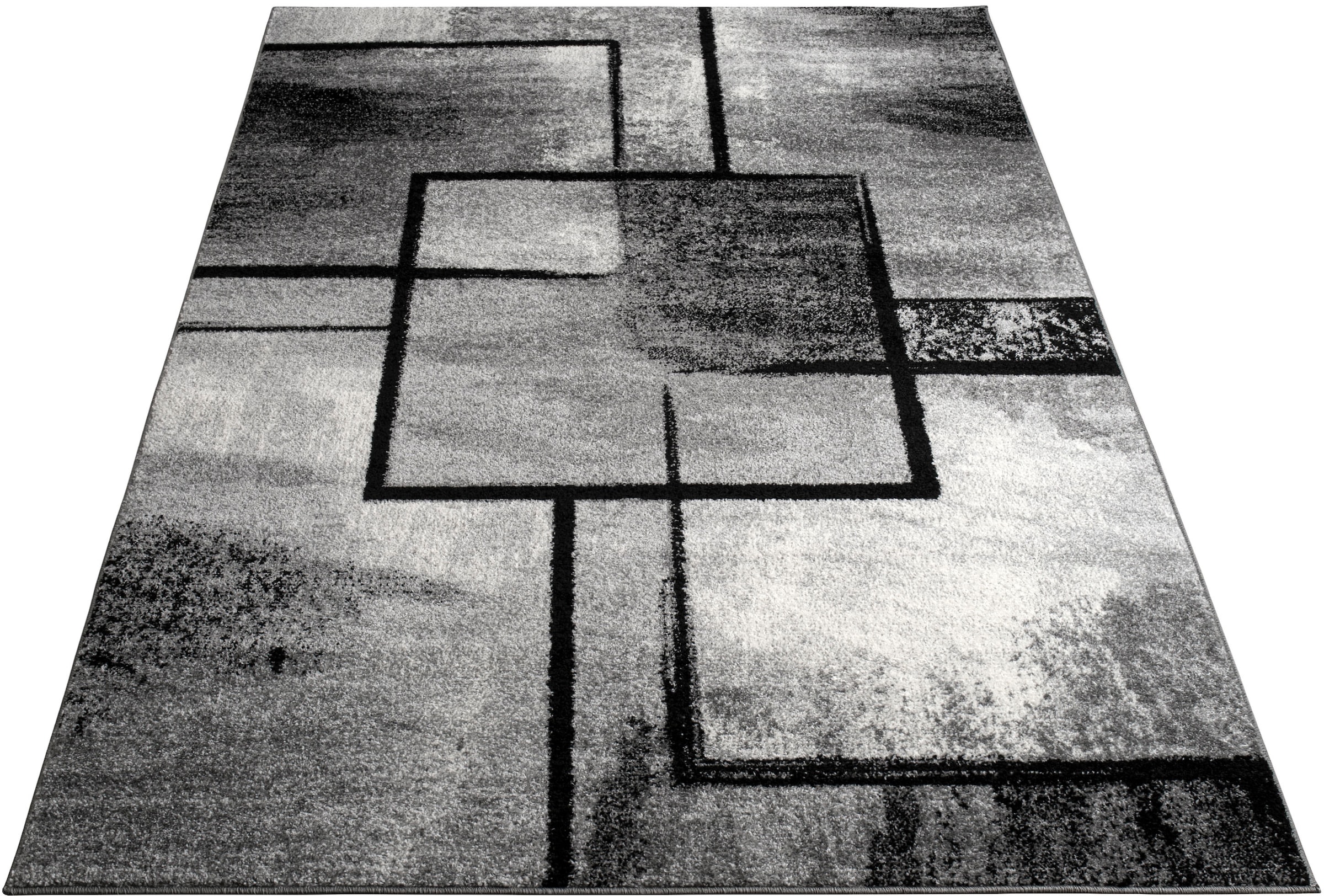 Paco Home Teppich »Mondial 107«, rechteckig, 13 mm Höhe, Kurzflor, modernes abstraktes Design