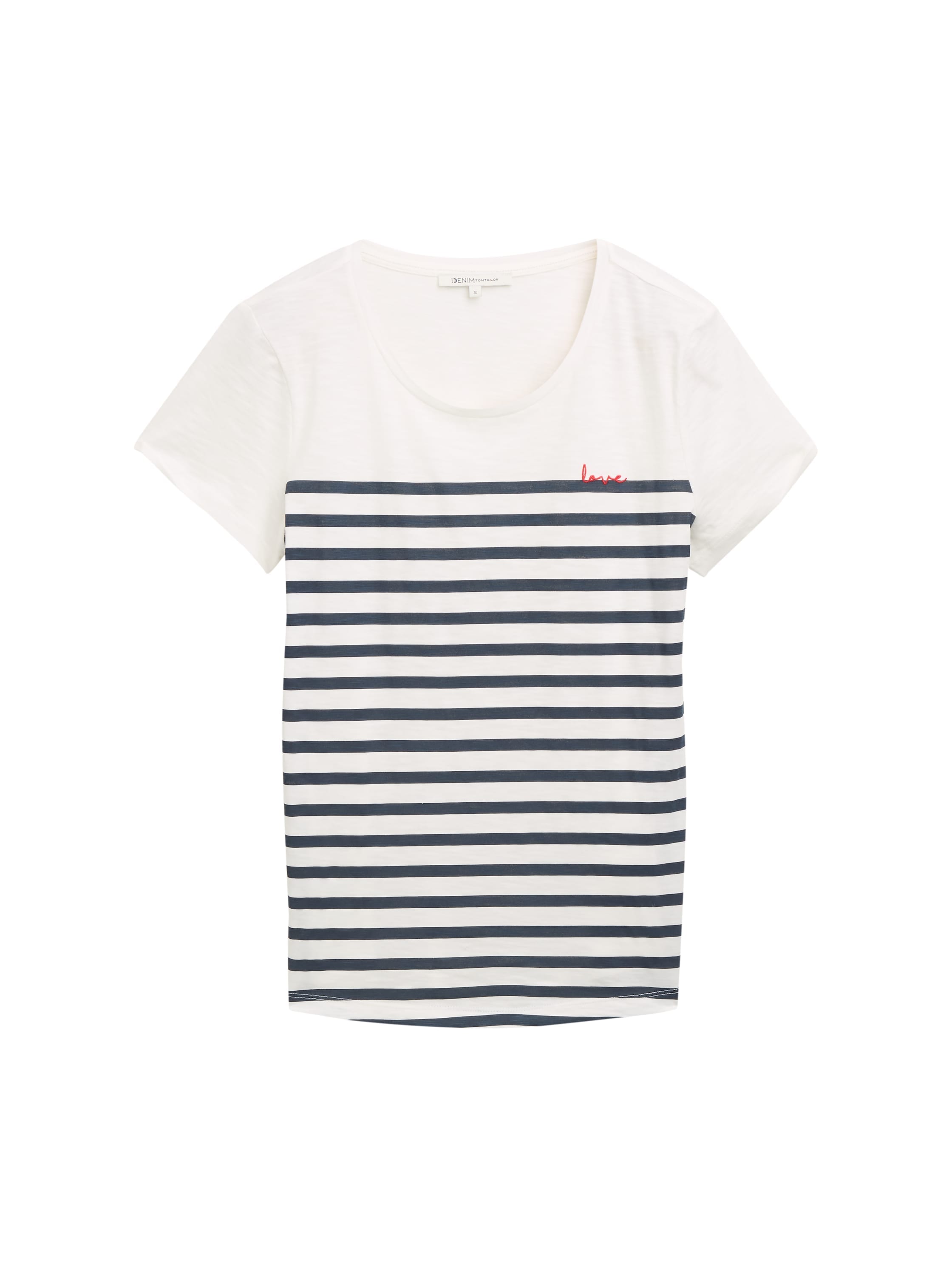 TOM TAILOR Denim T-Shirt, mit Streifen Muster