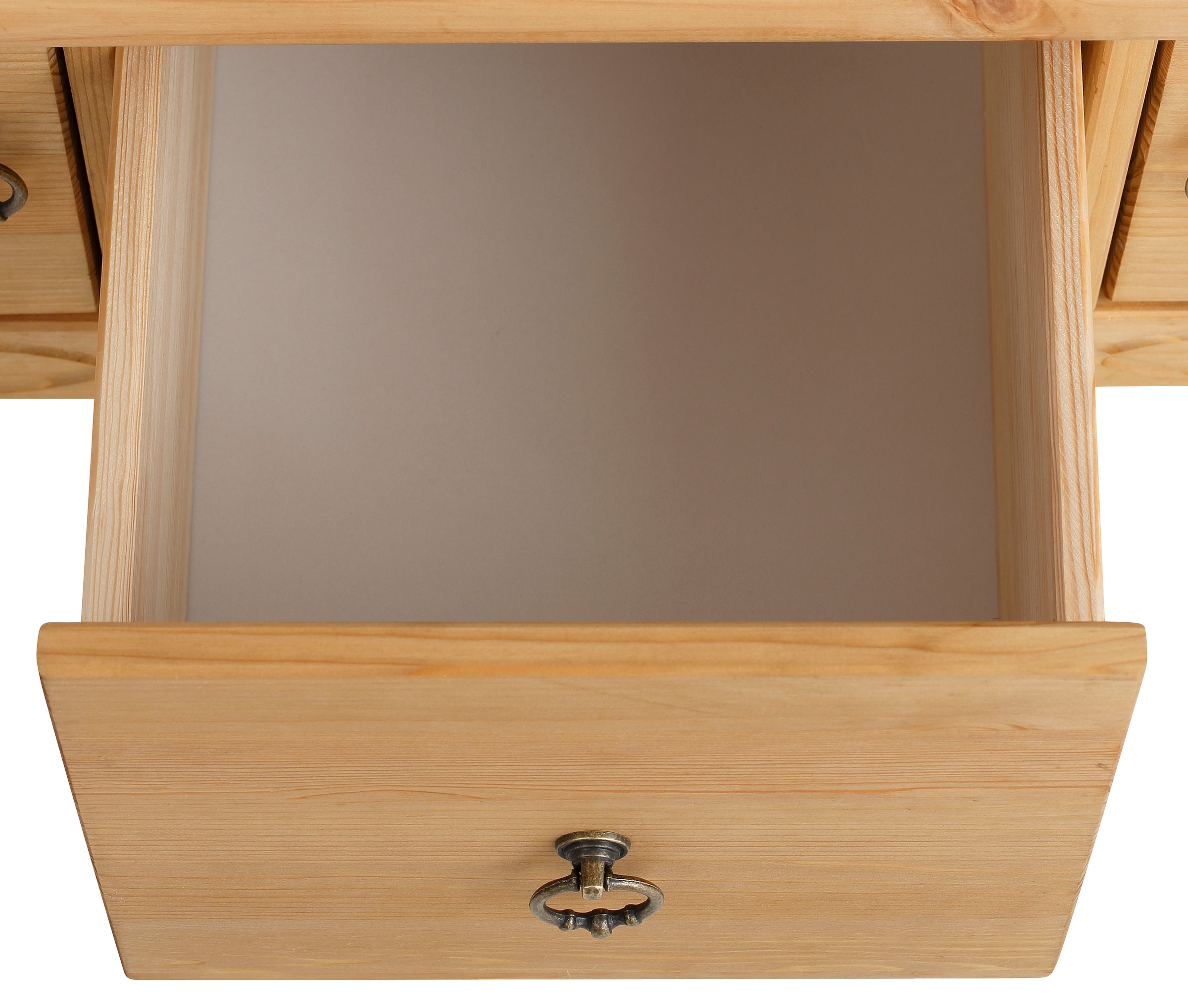 Home affaire Couchtisch »Indra«, aus massiver Kiefer, FSC®, mit Stauraum, dezentes Ornament