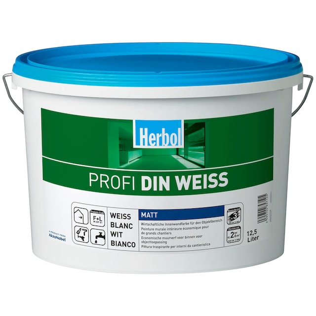 Herbol Wand- und Deckenfarbe »Profi DIN altweiß«, 12,5 Liter, weiß online  kaufen | mit 3 Jahren XXL Garantie