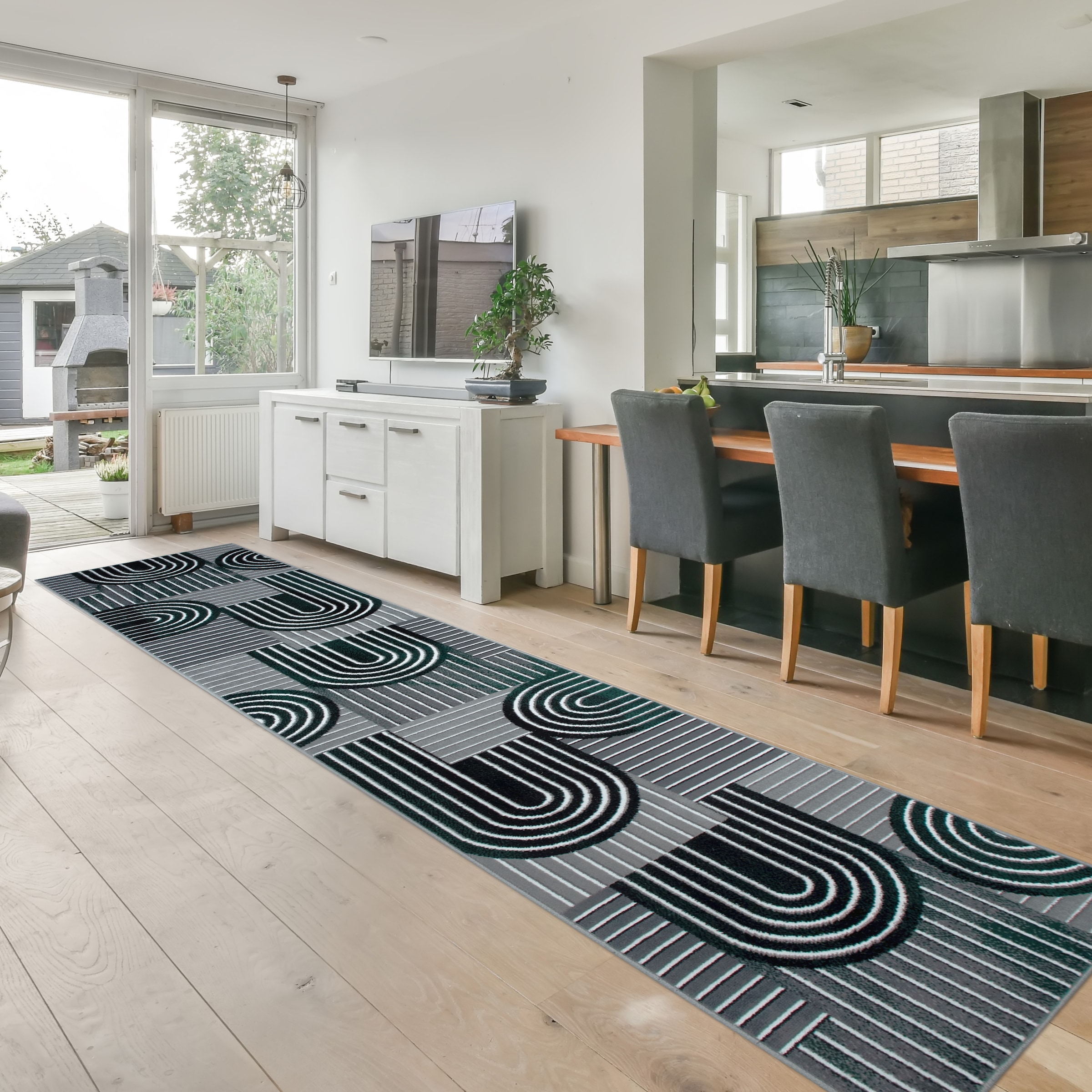 OTTO home Teppich »Lysandra« rechteckig 8 mm Höhe 3D-Effekt, softer Kurzflor, pflegeleicht, leichter Glanz, Scandi-Look