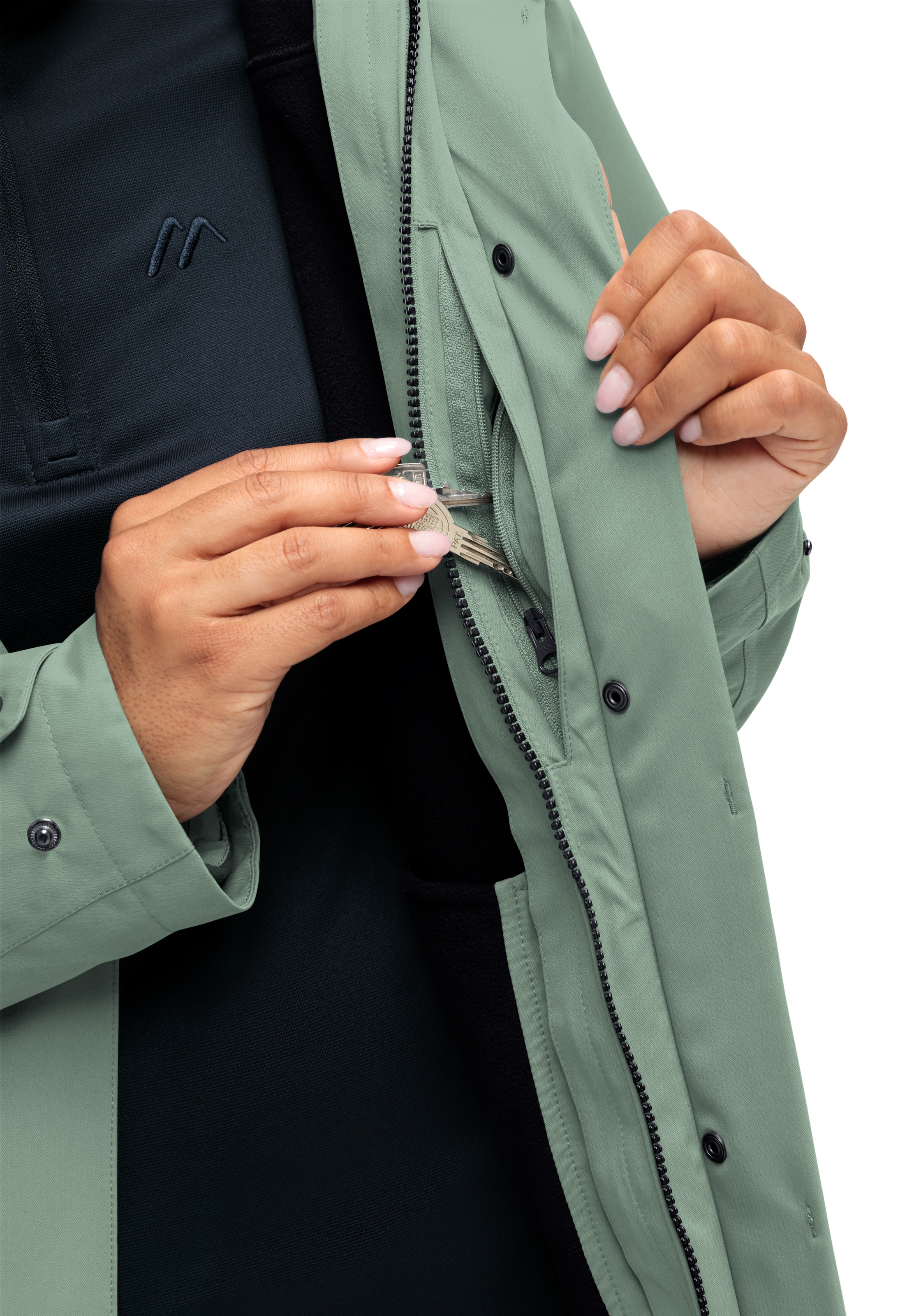 Maier Sports Outdoorjacke »Gerdi«, Damen Wanderjacke, atmungsaktiv wasserdicht, 2-in-1 Jacke mit Kapuze