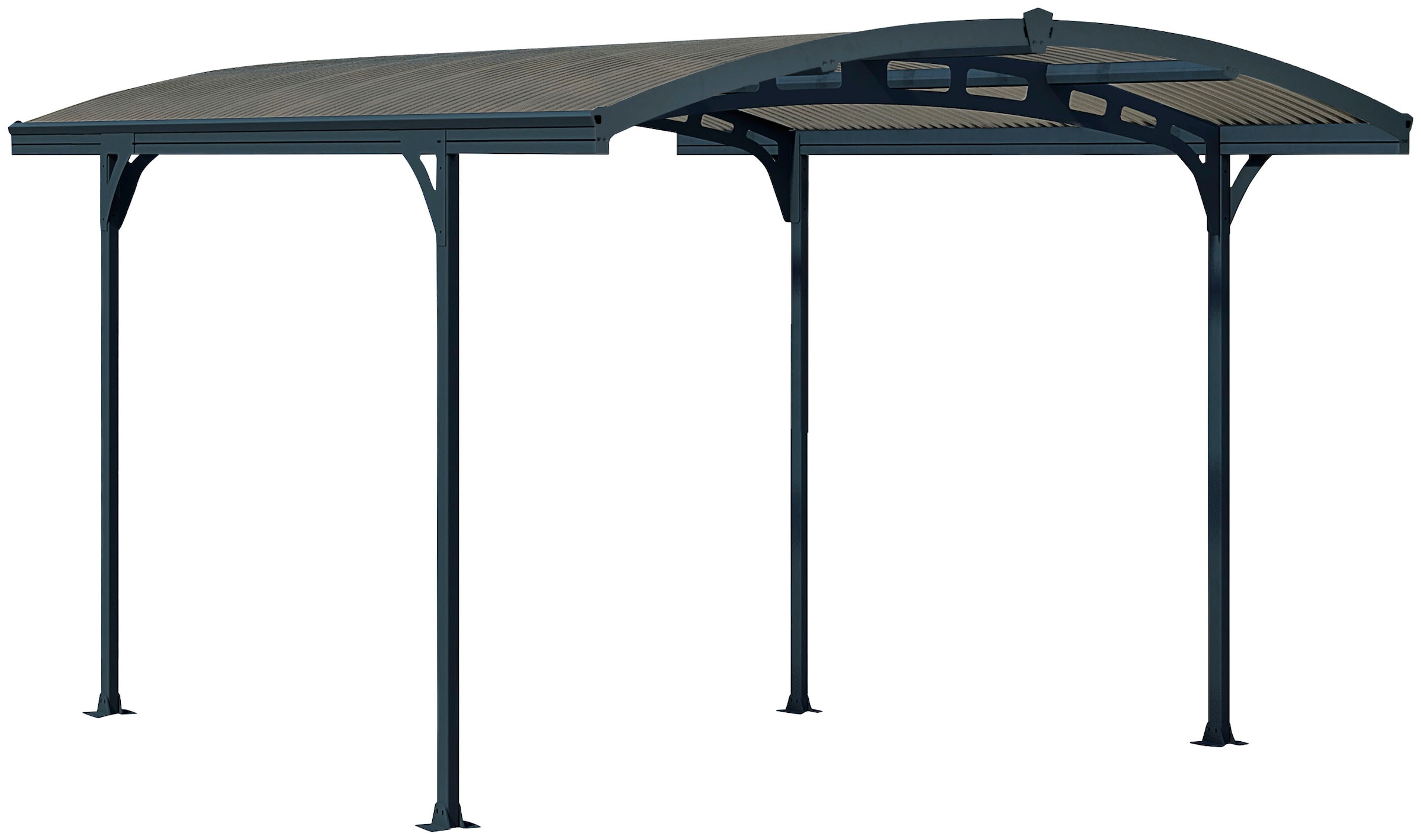 Palram - Canopia, Einzelcarport »Atlas 5000« Aluminium 287 cm Anthrazit aus pulverbeschichtetem Aluminium, auch als Pavillon nutzbar, Anthrazit, B/H/T